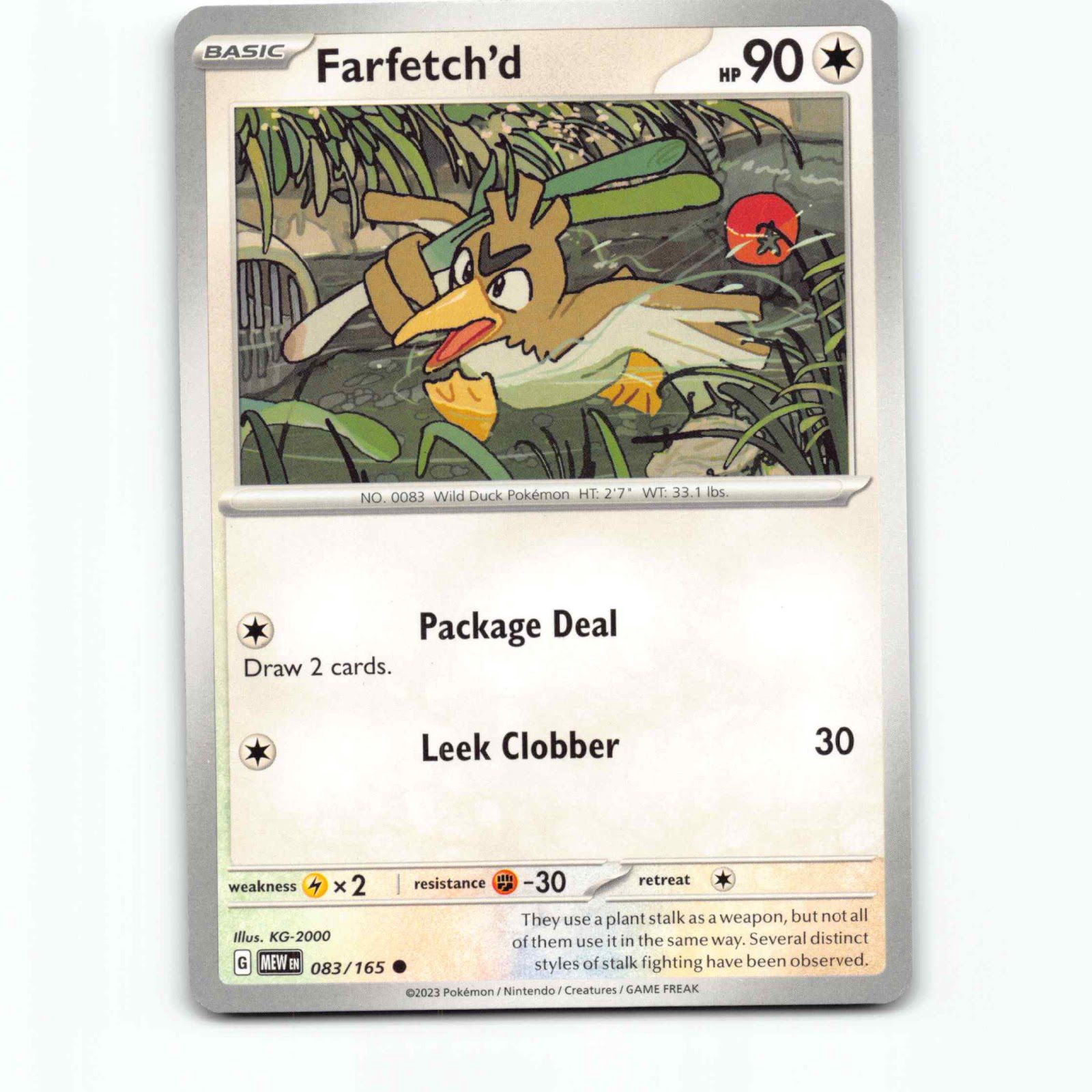 Farfetch'd 83 Pokémon MEW EN 083/165 151 Pokemon Kort Scarlet & Violet