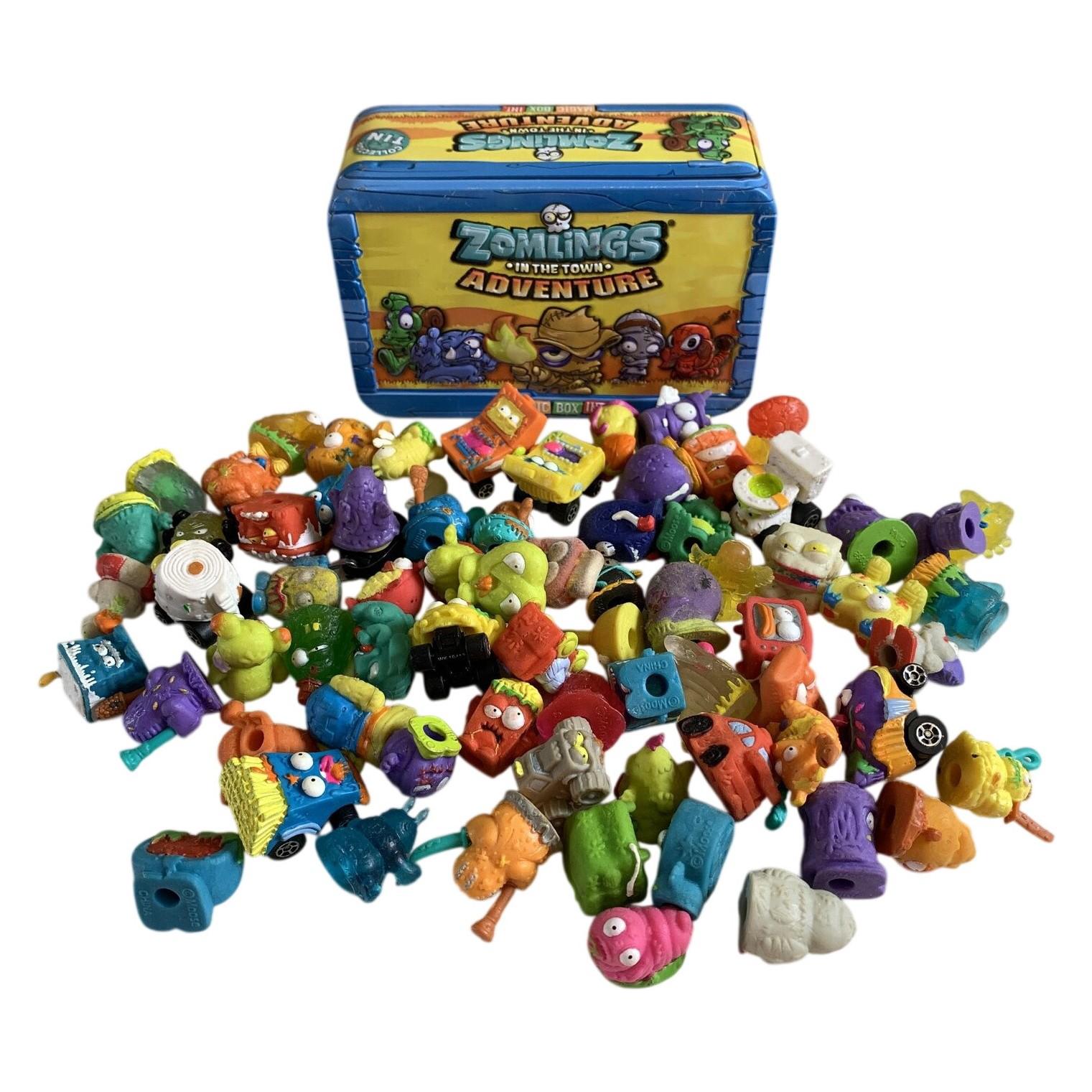 Trashpacks Zomlings Parti ca 70 st Figurer Samlarleksaker med Plåtlåda