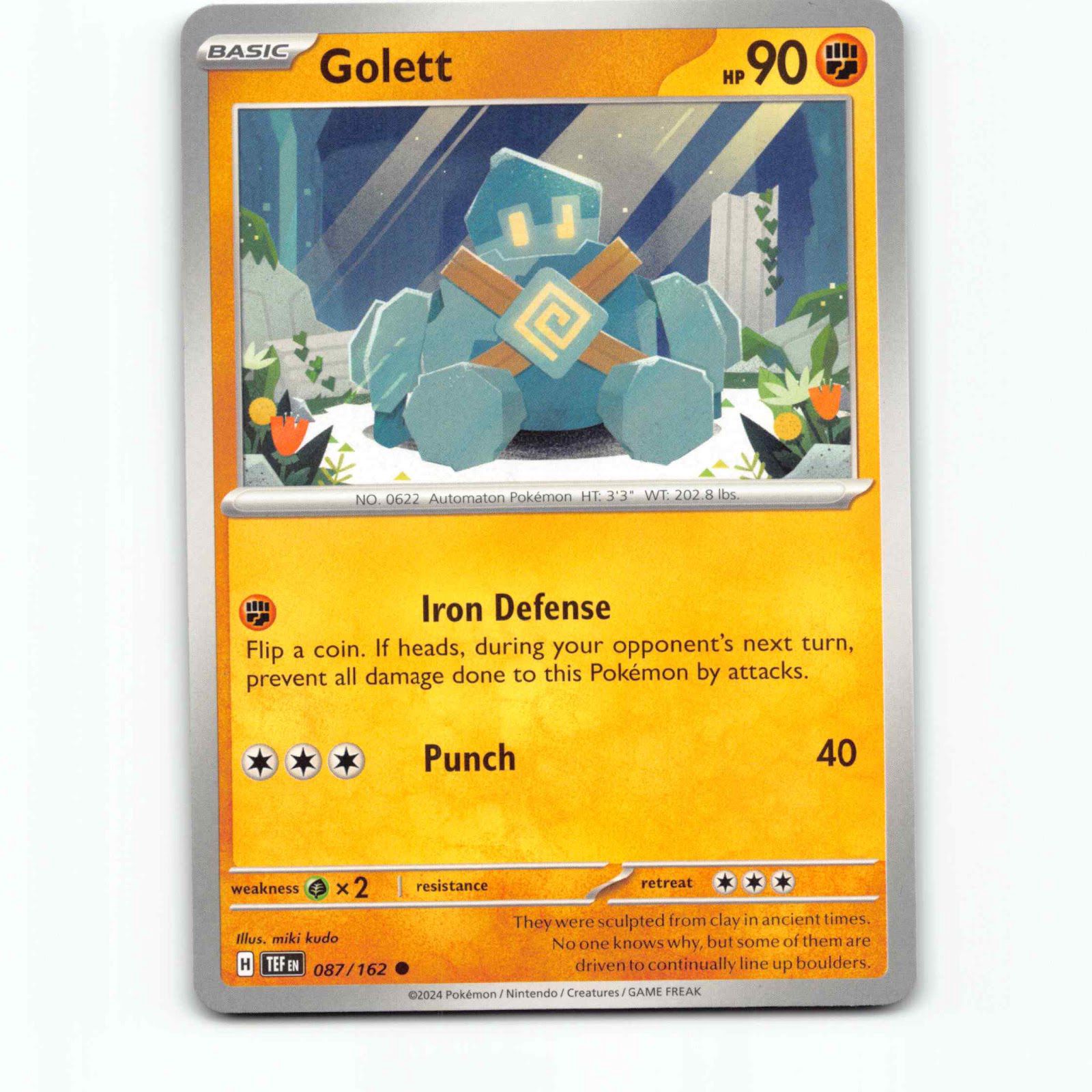 Golett 087/162 Pokémon TEF EN Temporal Forces Pokemon Kort Scarlet & Violet