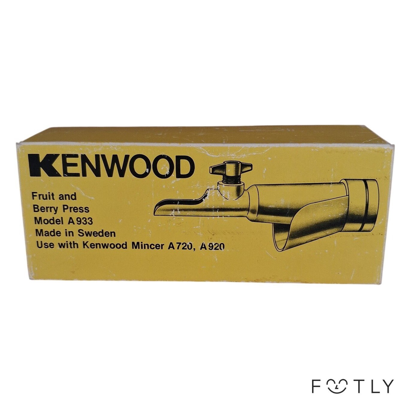 Kenwood Passertillsats TK7 A933 Fruktpress Bärpress Made in Sweden Vit Plast