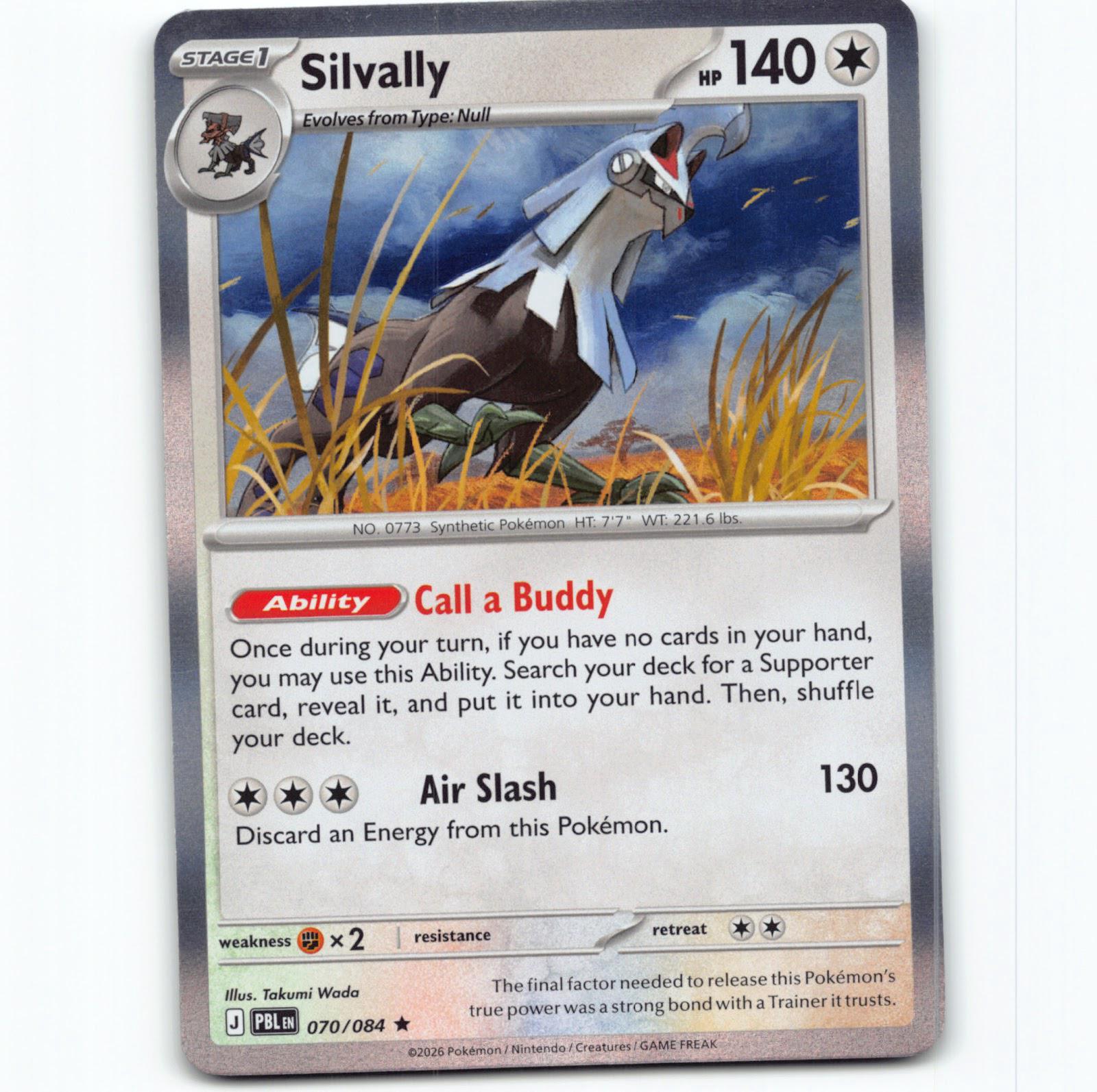 Pokémon Silvally PBL EN 070/084 Holo Pokemon Kort Pitch Black Mega Evolution