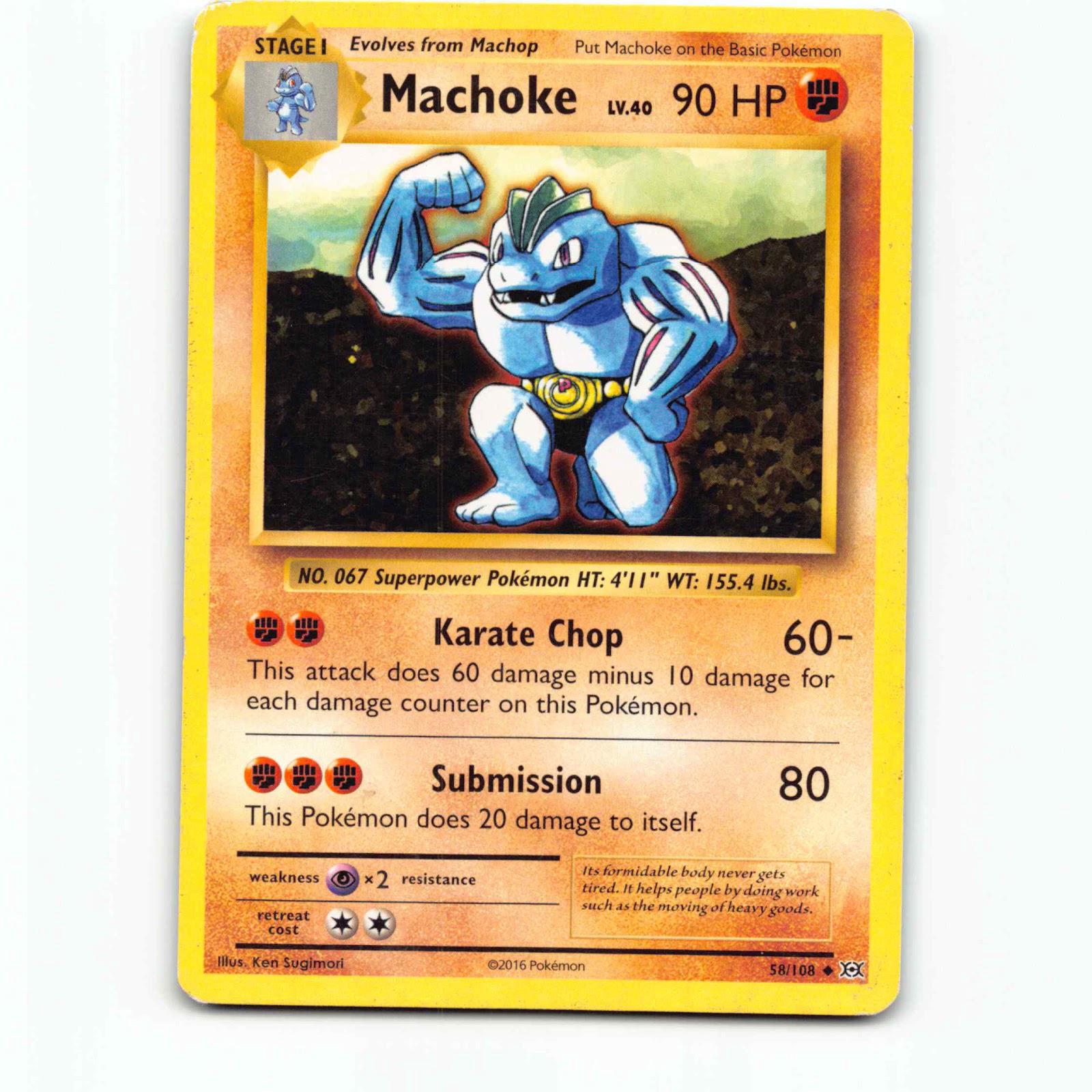 Machoke 58/108 Pokémon EVO EN Evolutions Pokemon Kort XY-Era