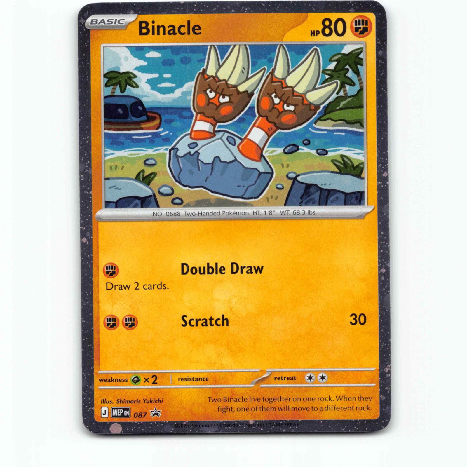 Binacle 87 Promo Pokémon MEP EN 087 MEP Black Star Promos Pokemon Kort Promokort