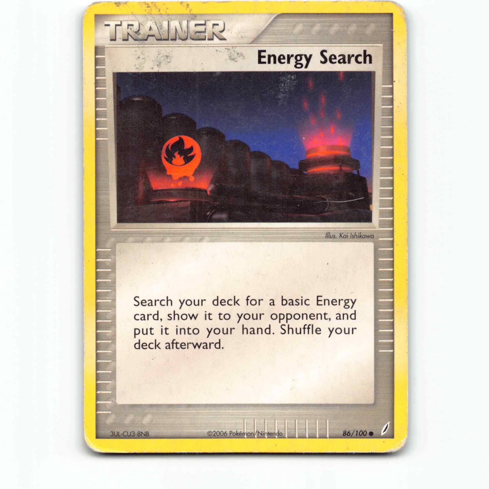 Energy Search 86 Pokémon CG EN 86/100 Crystal Guardians Pokemon Kort EX-Era