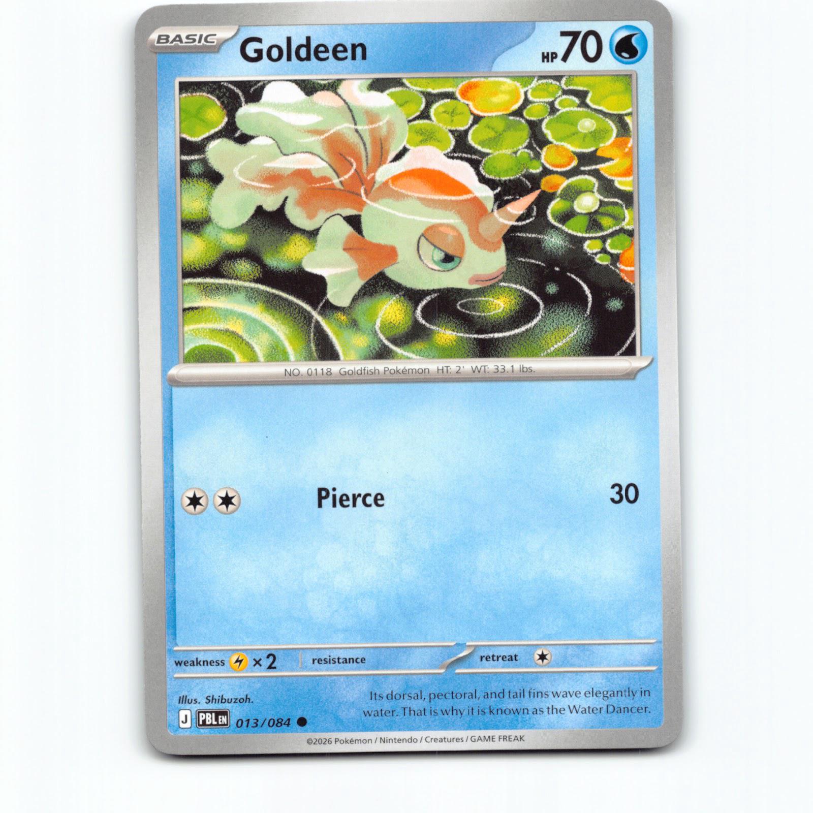 Goldeen 013/084 Pokémon PBL EN Pitch Black Pokemon Kort Mega Evolution