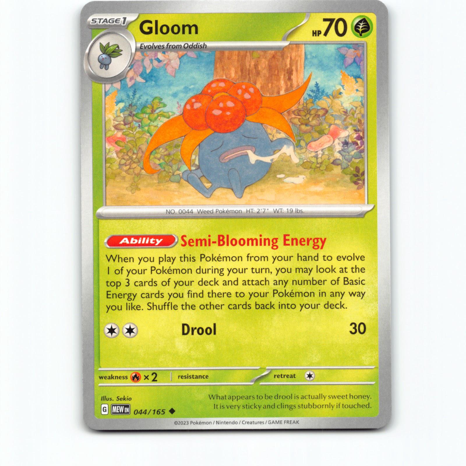 Gloom 044/165 Pokémon MEW EN Scarlet & Violet 151 Pokemon Kort Scarlet & Violet