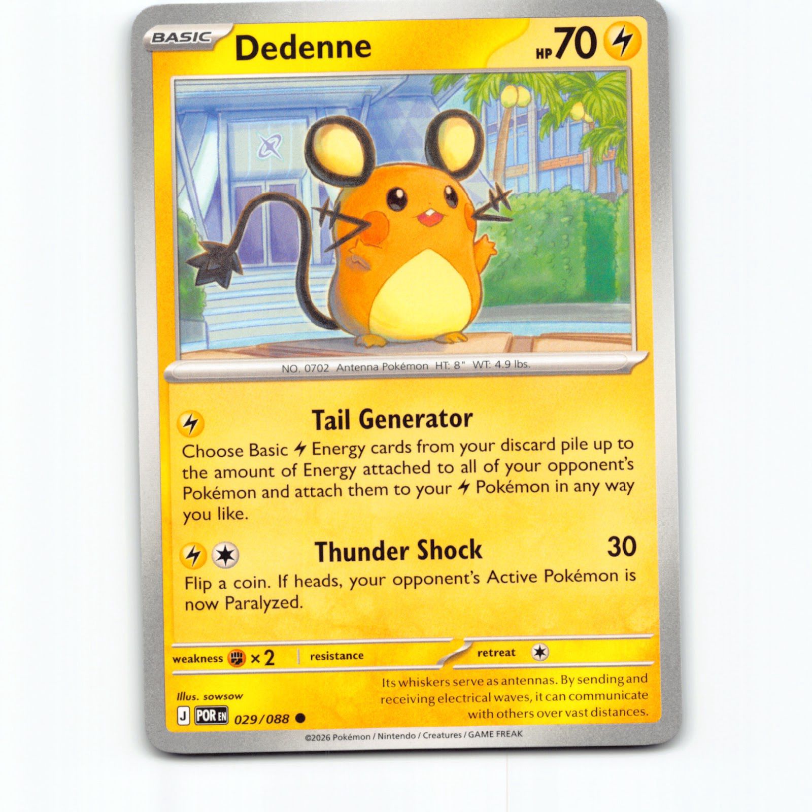 Pokémon Dedenne POR EN 029/088 Pokemon Kort Perfect Order Mega Evolution