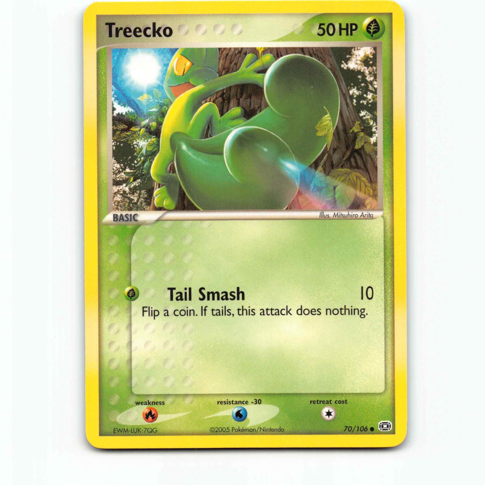 Treecko 70 Pokémon EM EN 70/106 EX Emerald Pokemon Kort EX-Era