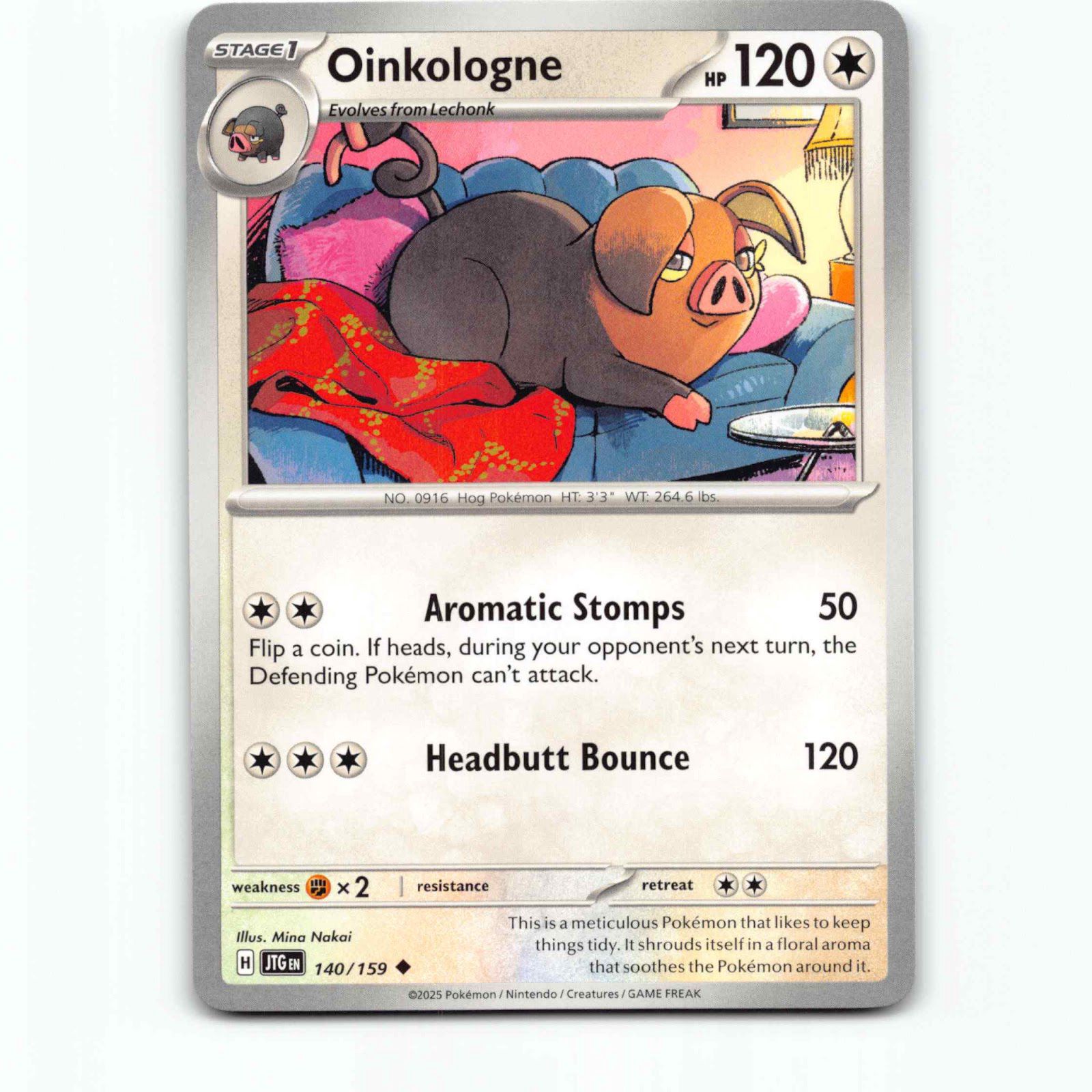 Oinkologne 140/159 Pokémon JTG EN Journey Together Pokemon Kort Scarlet & Violet