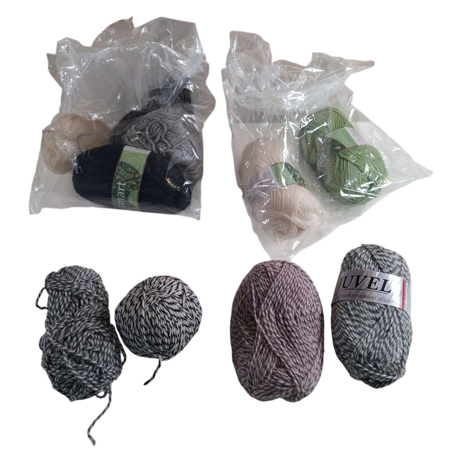9 st Garn Smart Juvel Garn Ull Blandade Färger Stickgarn Virkgarn