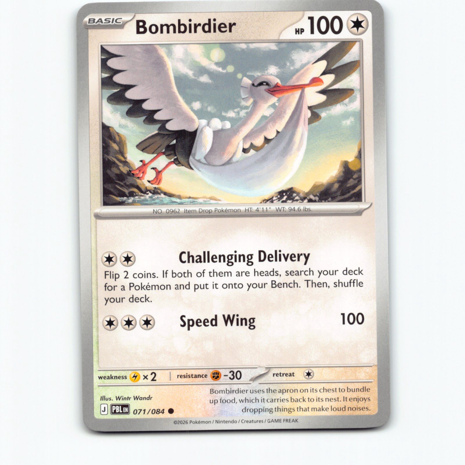 Bombirdier 071/084 Pokémon PBL EN Pitch Black Pokemon Kort Mega Evolution