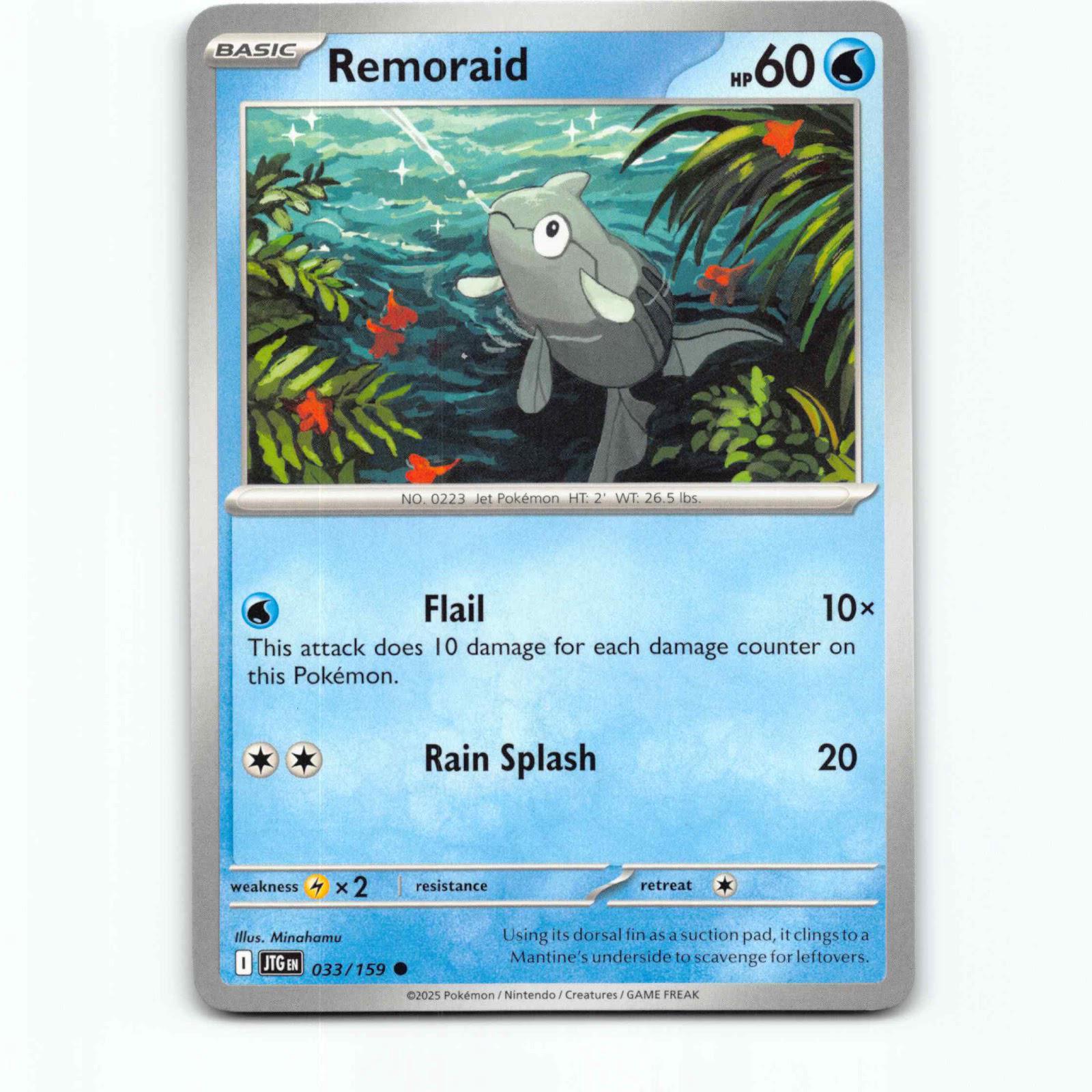 Remoraid 033/159 Pokémon JTG EN Journey Together Pokemon Kort Scarlet & Violet