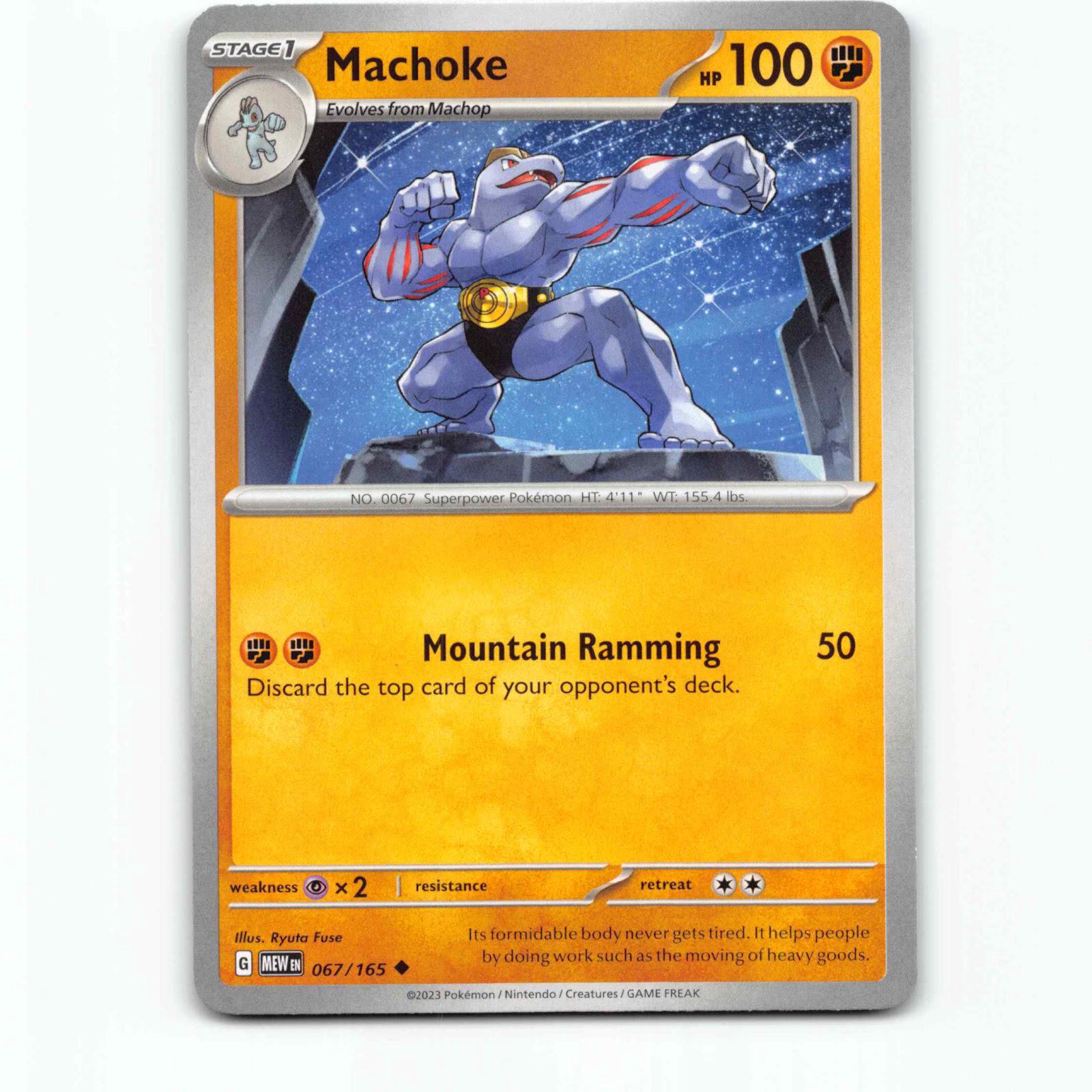 Machoke 67 Pokémon MEW EN 067/165 151 Pokemon Kort Scarlet & Violet