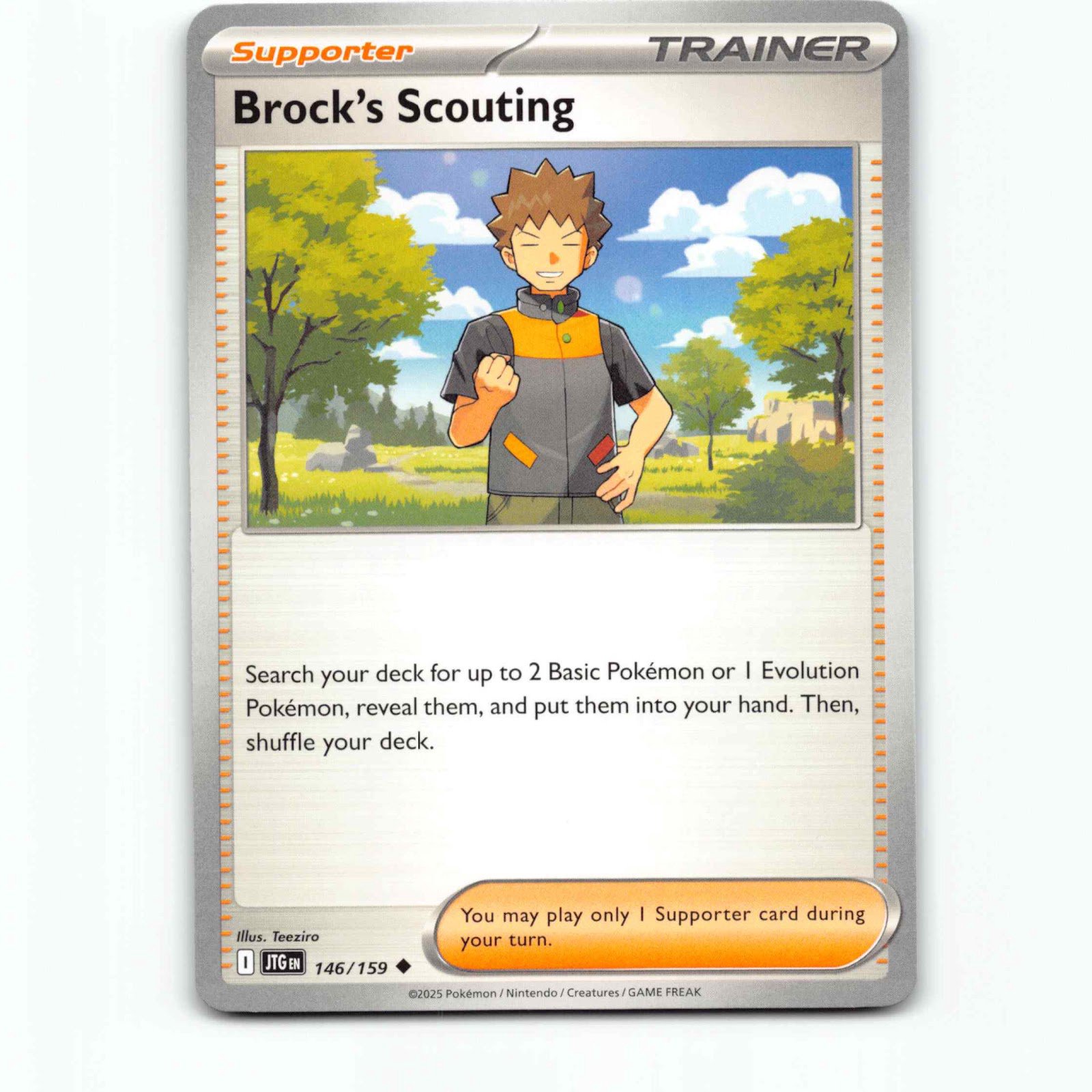 Brock's Scouting 146/159 Pokémon JTG EN Journey Together Pokemon Kort Scarlet &