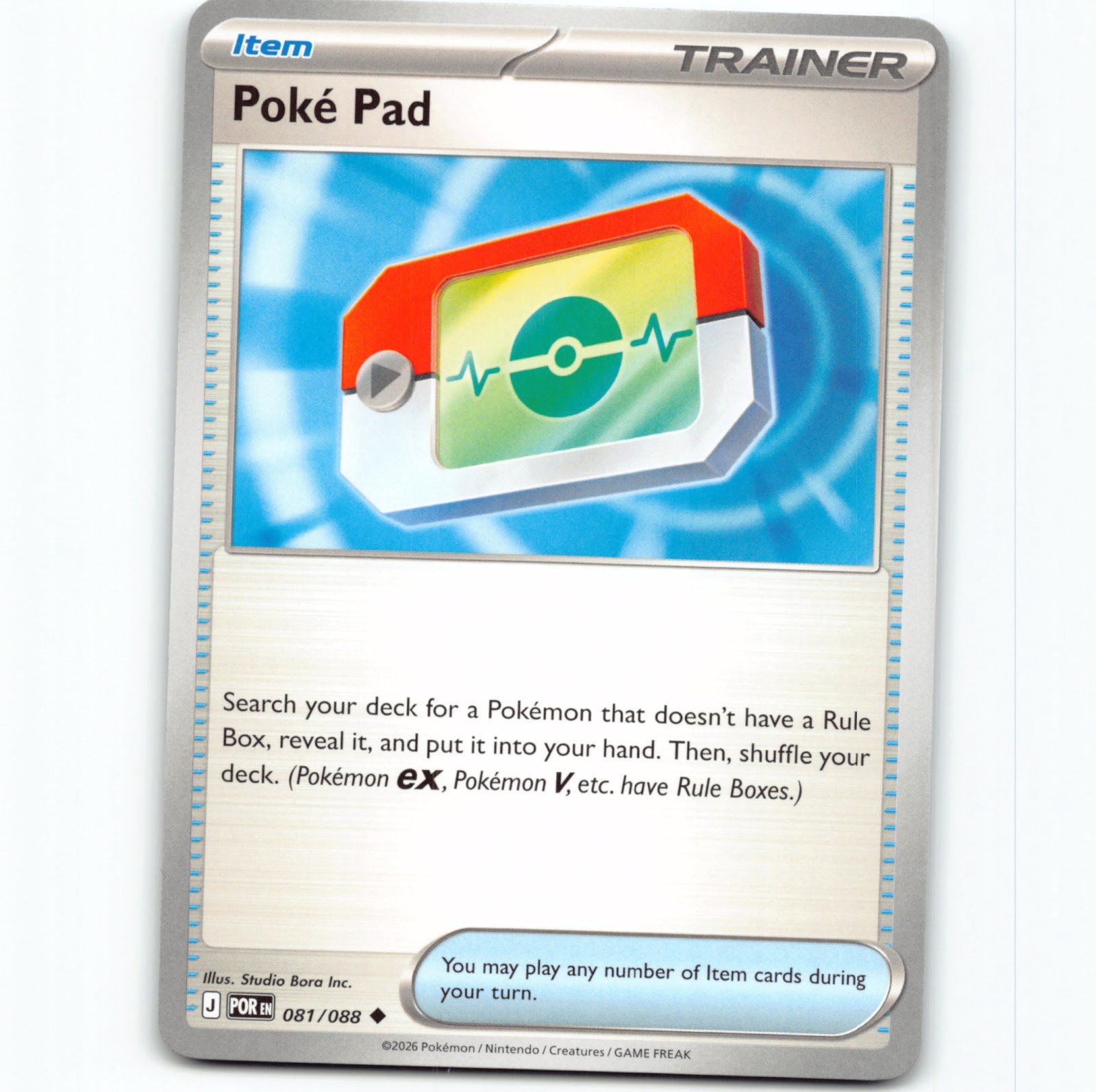 Pokémon Poké Pad POR EN 081/088 Pokemon Kort Perfect Order Mega Evolution
