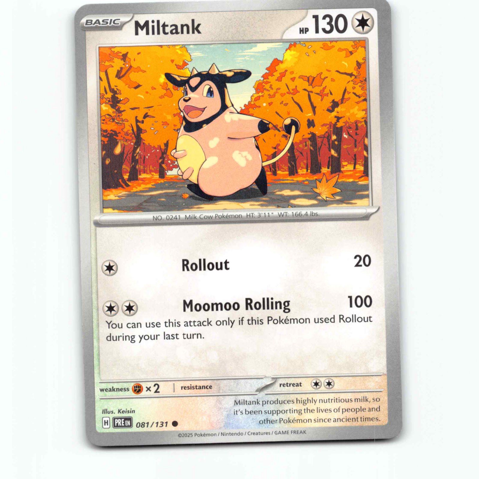 Miltank 081/131 Pokémon PRE EN Prismatic Evolutions Pokemon Kort Scarlet & Viole