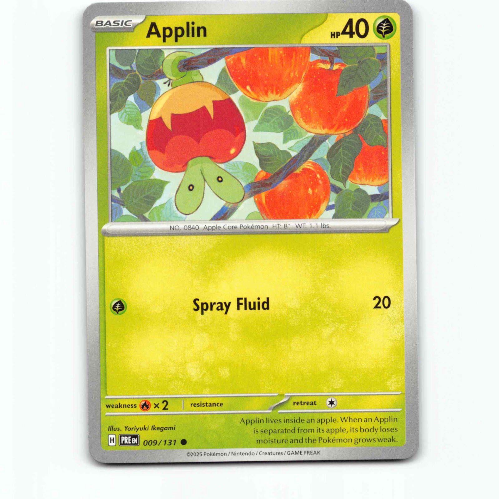 Applin 009/131 Pokémon PRE EN Prismatic Evolutions Pokemon Kort Scarlet & Violet