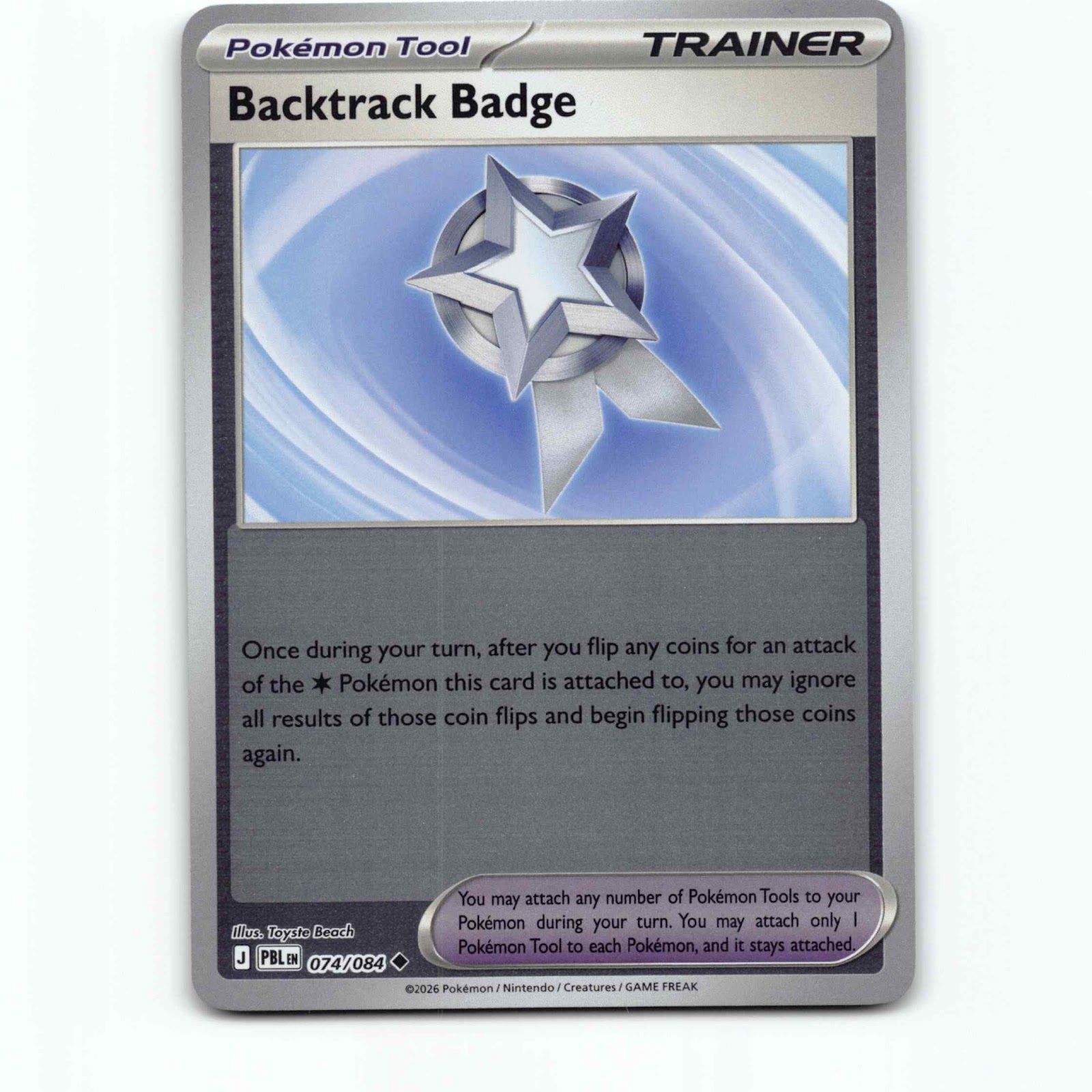 Backtrack Badge 74 Reverse Holo Pokémon PBL EN 074/084 Pitch Black Pokemon Kort