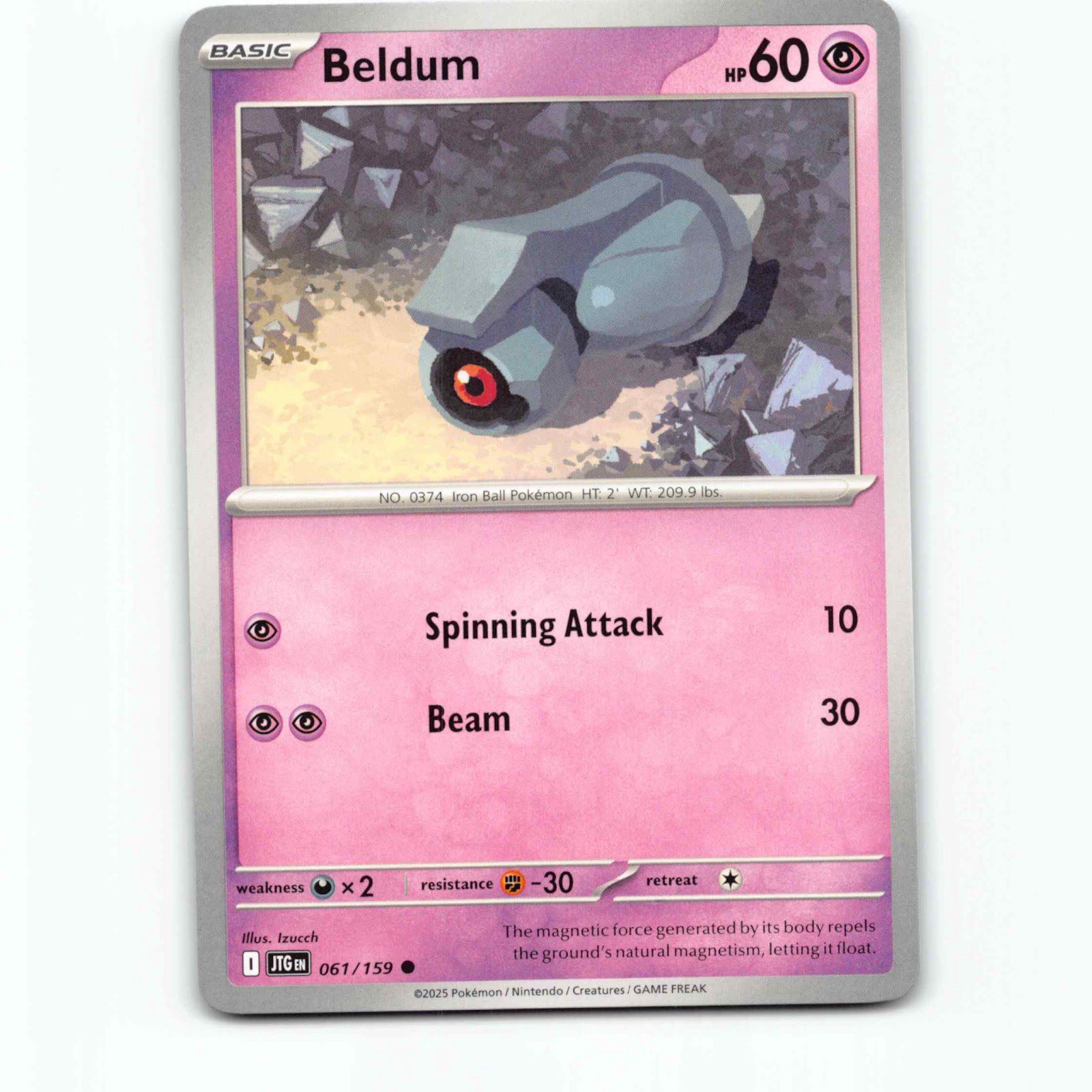 Beldum 061/159 Pokémon JTG EN Journey Together Pokemon Kort Scarlet & Violet