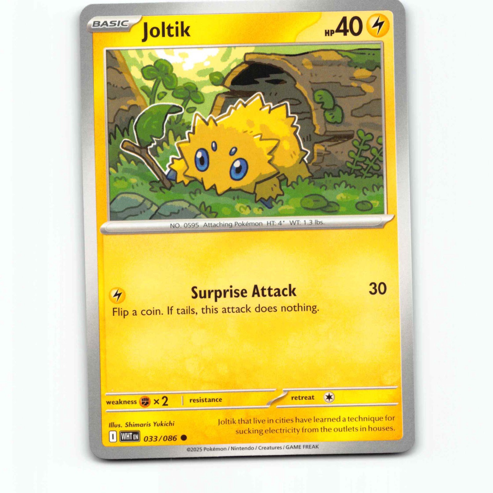 Joltik 033/086 Pokémon WHT EN White Flare Pokemon Kort Scarlet & Violet
