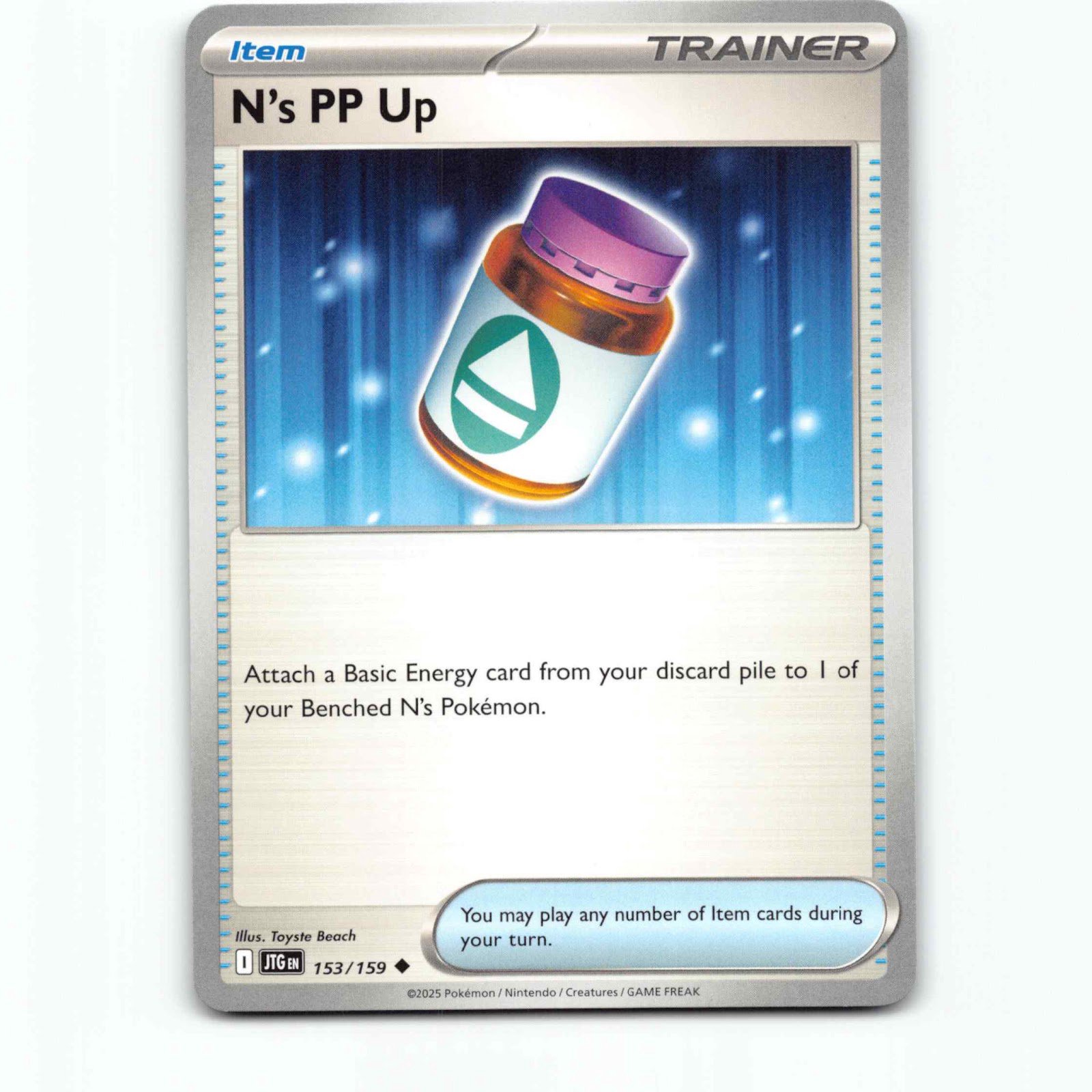 N's PP Up 153/159 Pokémon JTG EN Journey Together Pokemon Kort Scarlet & Violet