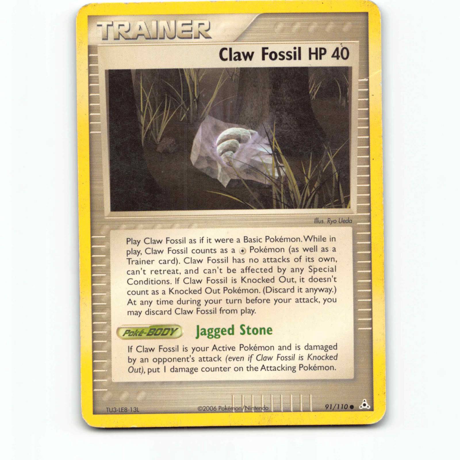 Claw Fossil 91 Pokémon HP EN 91/110 Holon Phantoms Pokemon Kort EX-Era