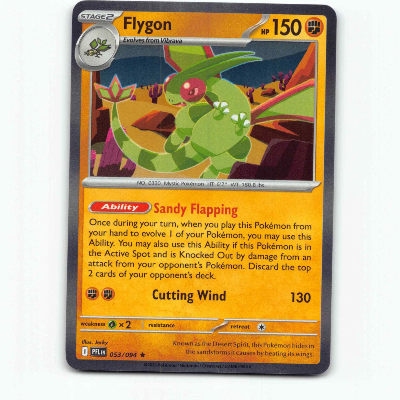 Flygon 053/094 Pokémon Holo PFL EN Phantasmal Flames Pokemon Kort Mega Evolution