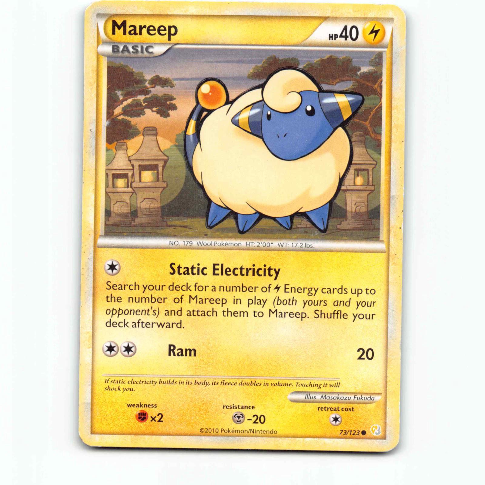 Mareep 73/123 Pokémon HS EN HeartGold & SoulSilver Pokemon Kort HeartGold SoulSi