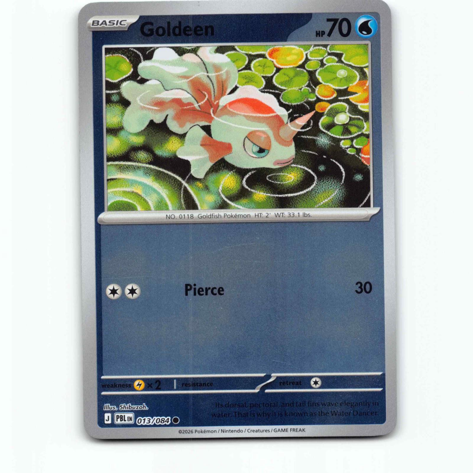 Goldeen 013/084 Pokémon Reverse Holo PBL EN Pitch Black Pokemon Kort Mega Evolut