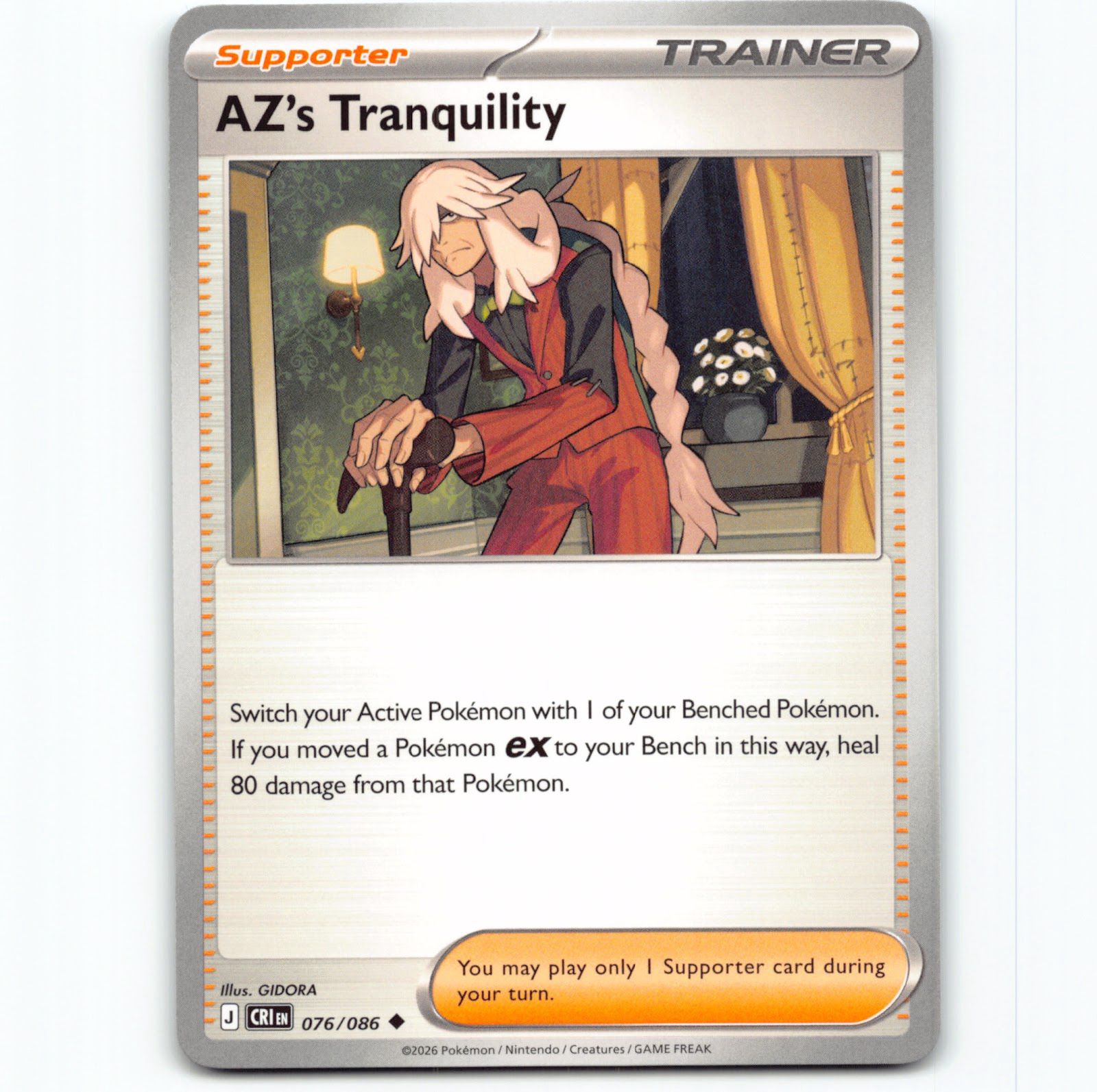 Pokémon AZ's Tranquility CRI EN 076/086 Pokemon Kort Chaos Rising Mega Evolution
