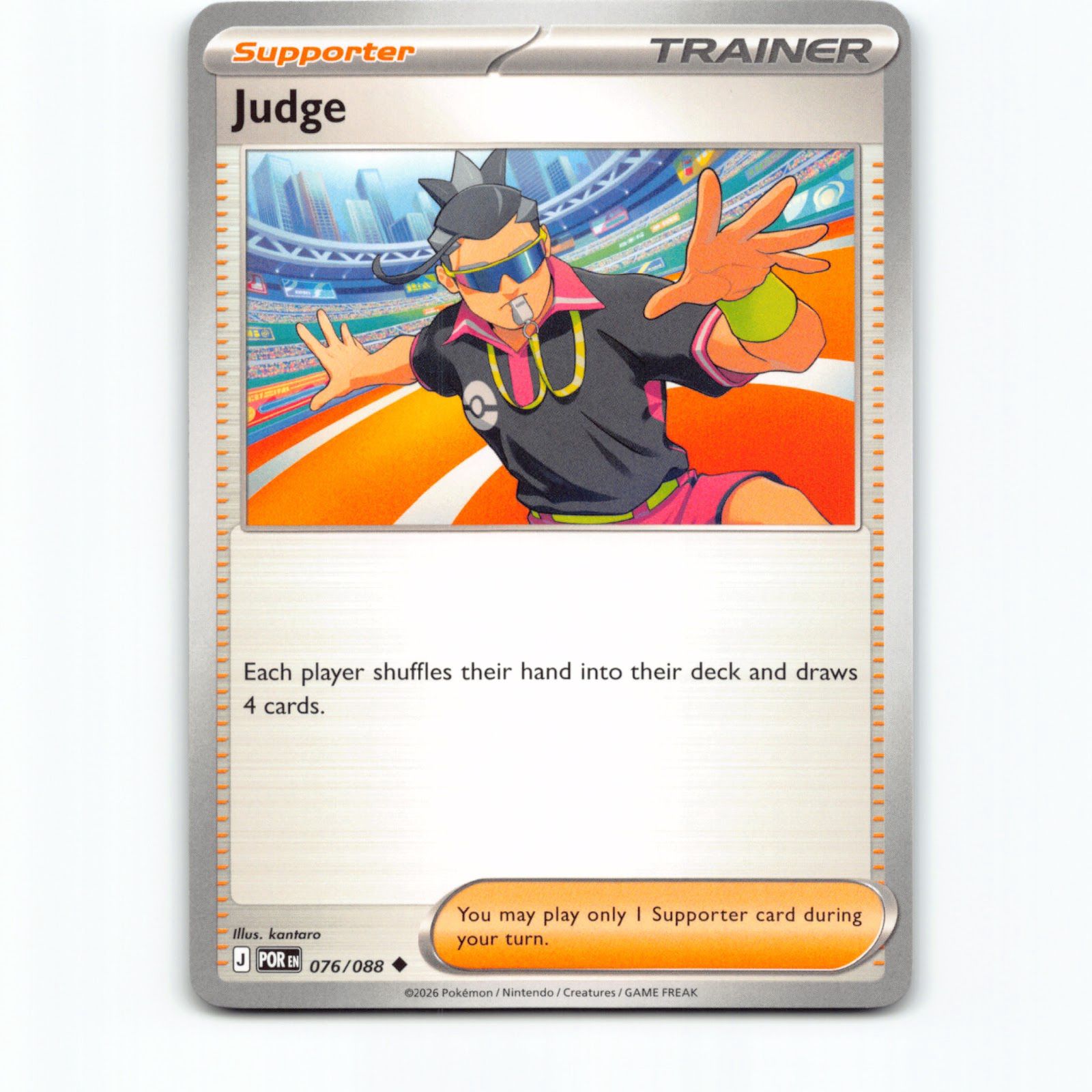Pokémon Judge POR EN 076/088 Pokemon Kort Perfect Order Mega Evolution