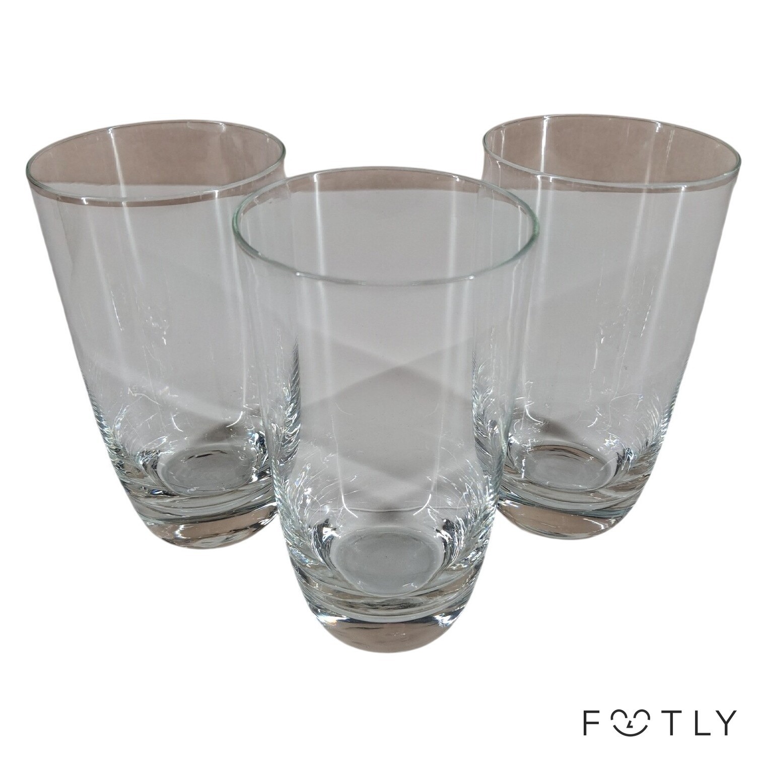3 st Dricksglas Klarglas Vattenglas Tumbler Glas Transparent Retro Seltersglas