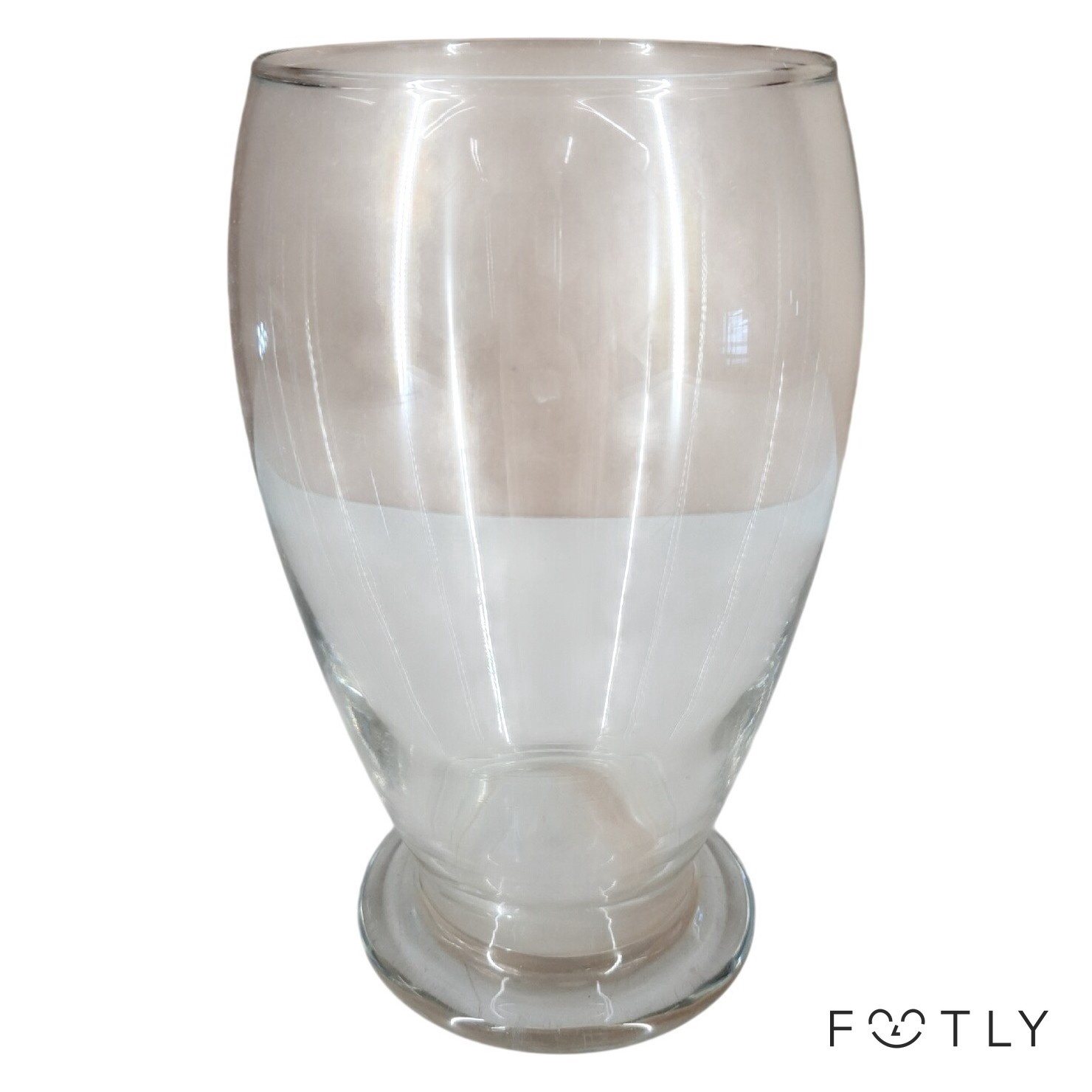 Vas Klarglas Rundad Fot Glasvas Blomvas Transparent Retro