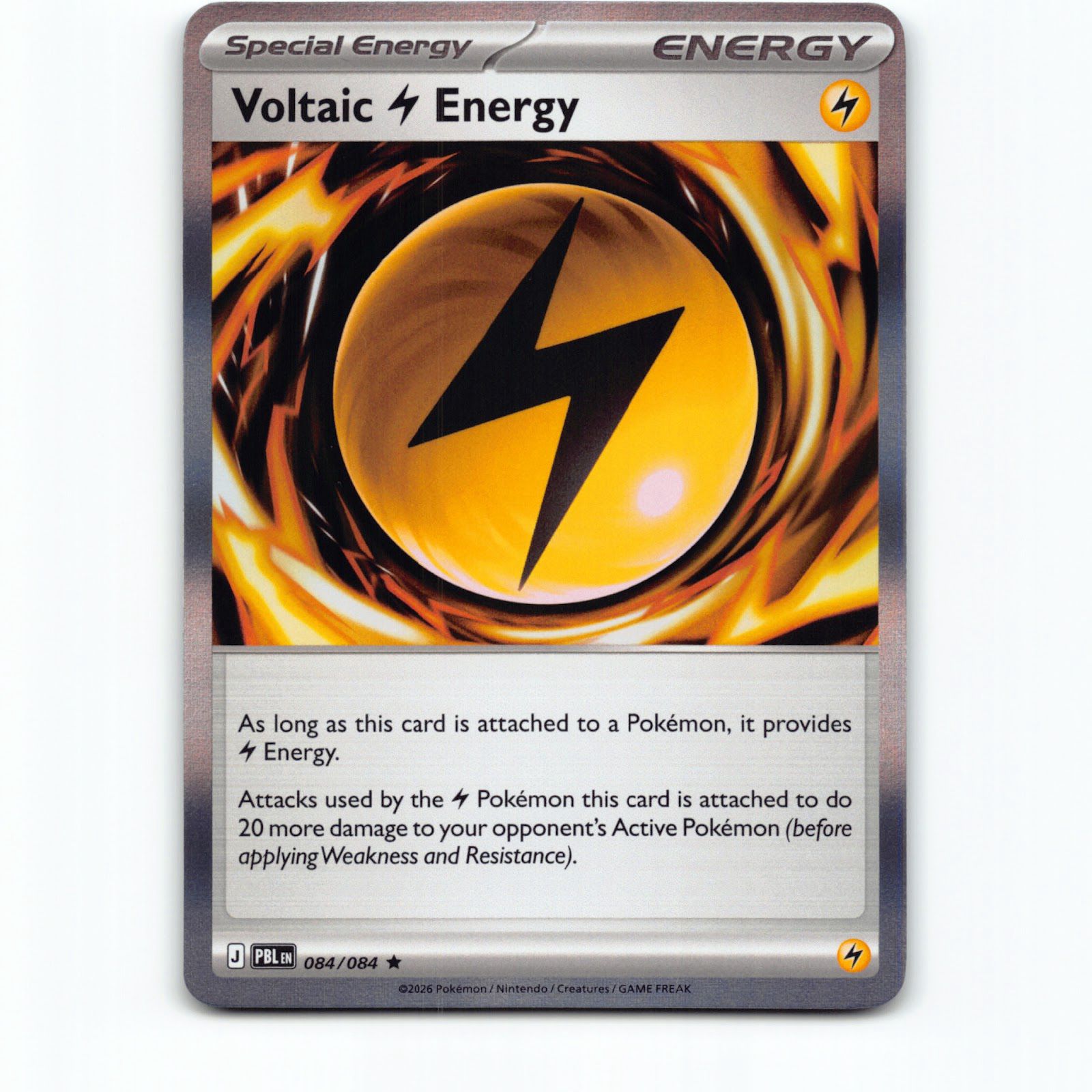 Voltaic Lightning Energy 084/084 Pokémon Reverse Holo PBL EN Pitch Black Pokemon