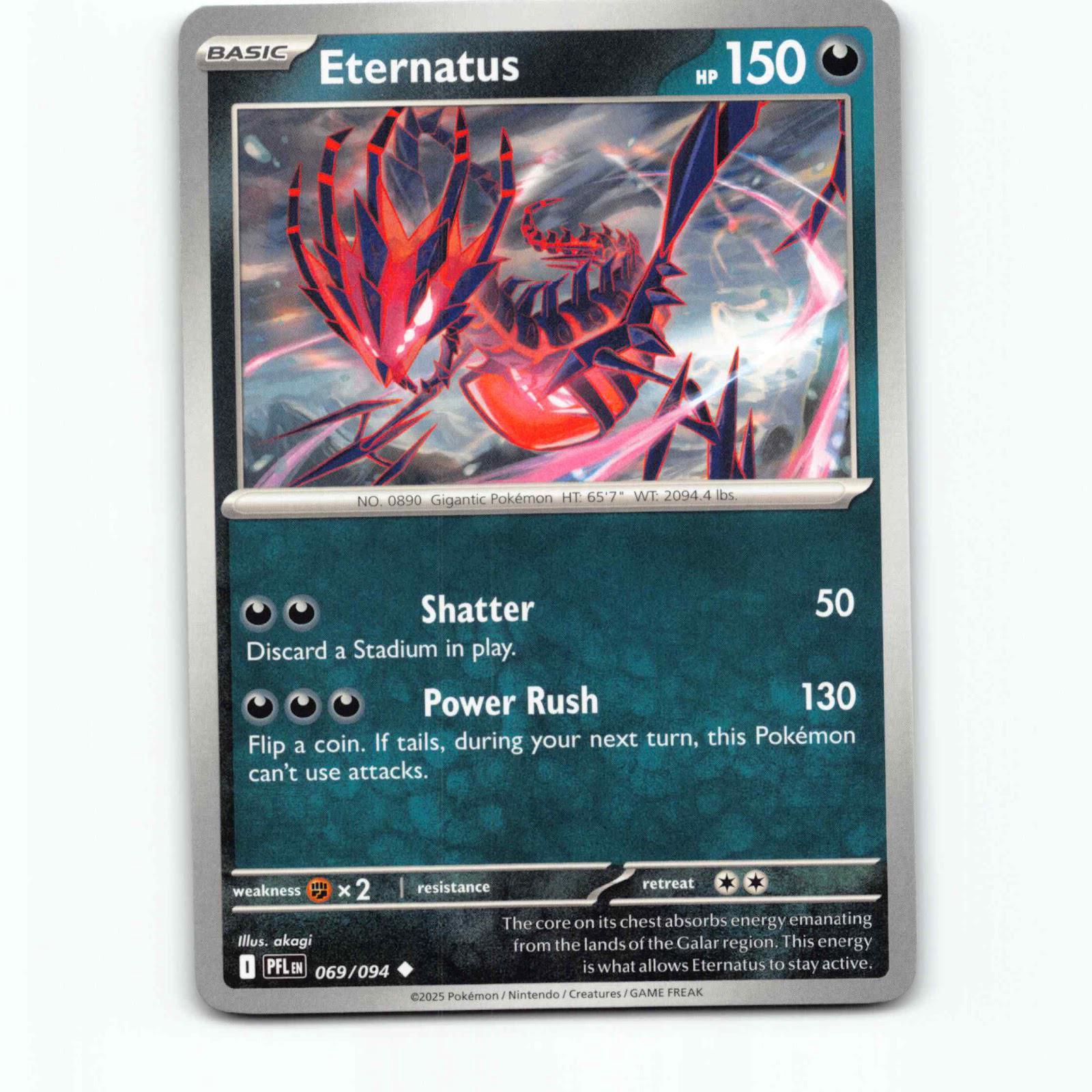 Eternatus 069/094 Pokémon PFL EN Phantasmal Flames Pokemon Kort Mega Evolution