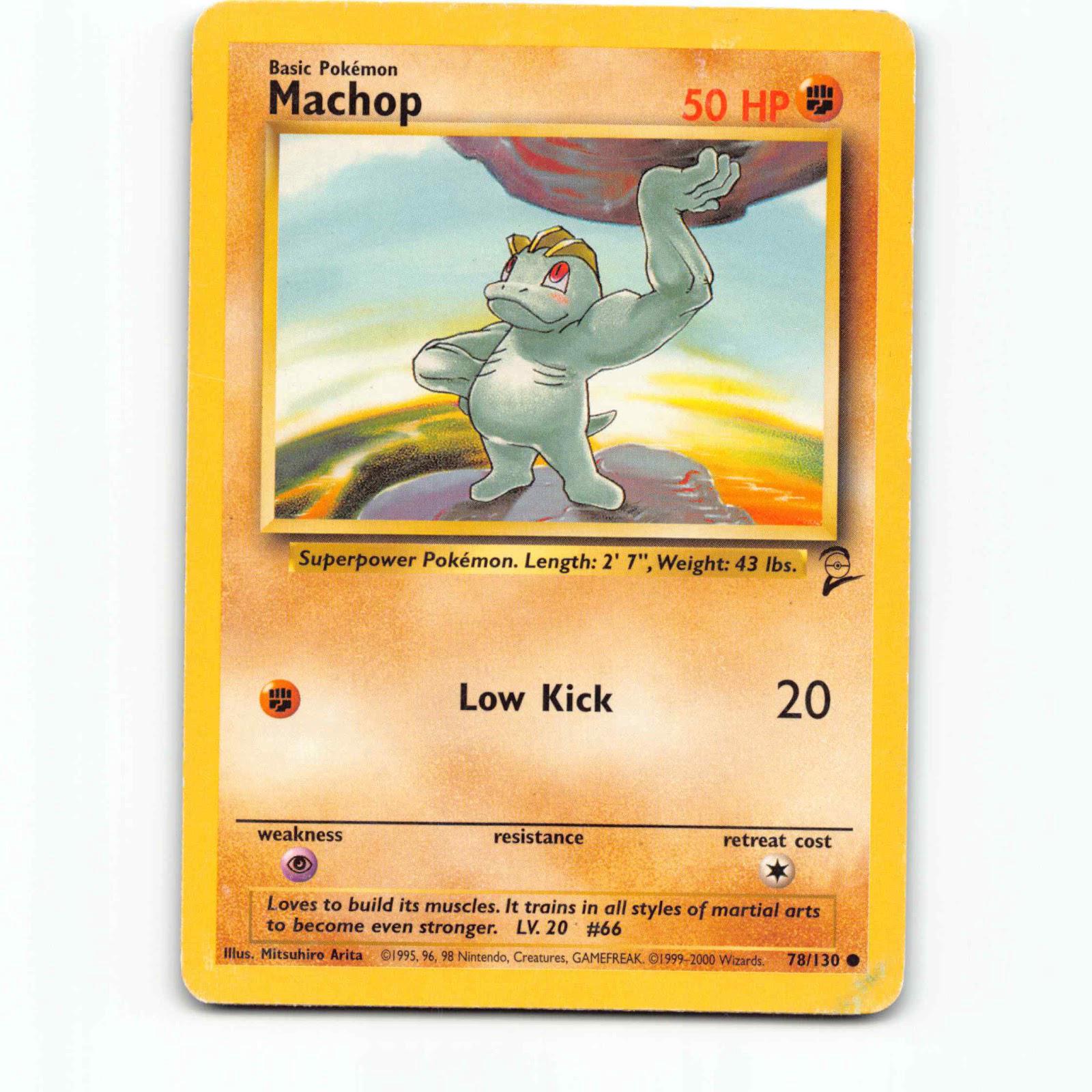 Machop 78 Pokémon B2 EN 78/130 Base Set 2 Pokemon Kort Wizards of The Coast