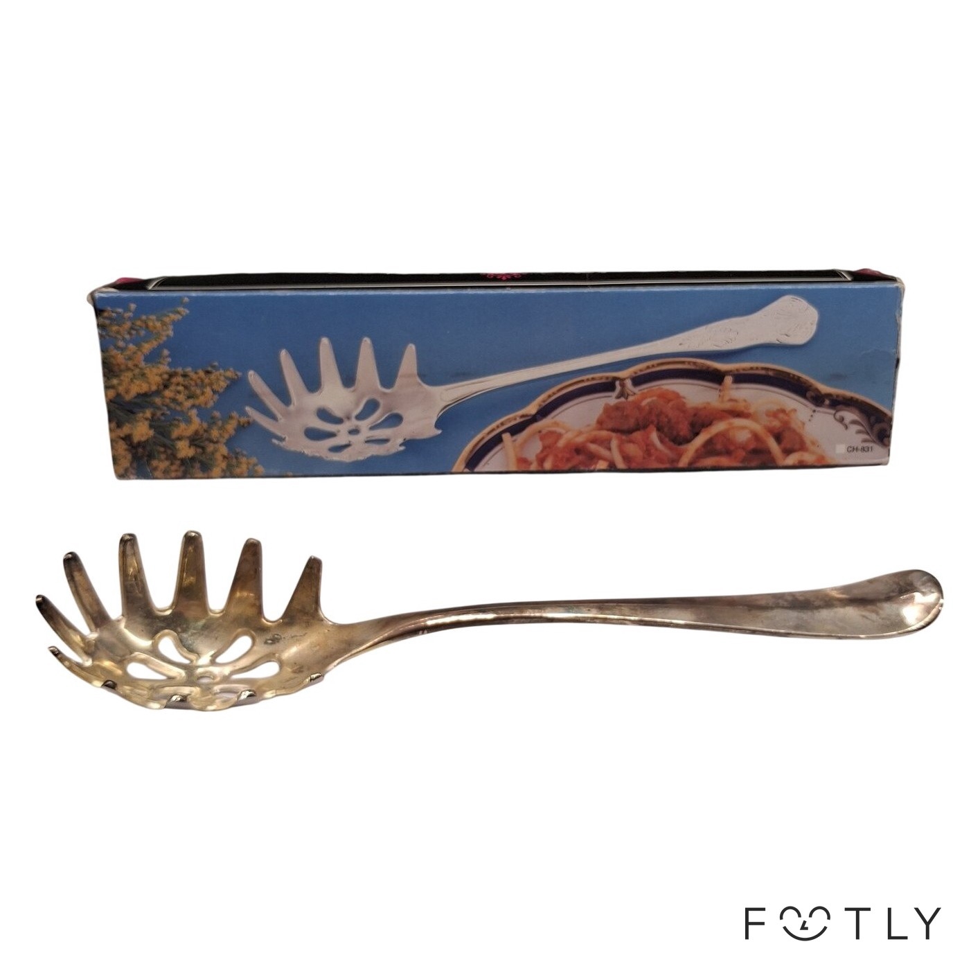 Spaghettislev Silverpläterad 28cm Pastaslev Serveringsbestick Retro Nysilver