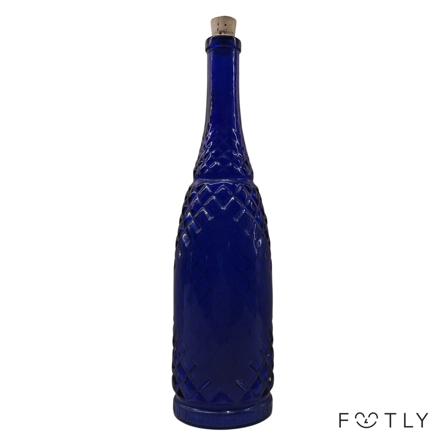 Antonio N. Coelho Serra Malaposta Flaska Blå Glas Vintage Portugal Butelj