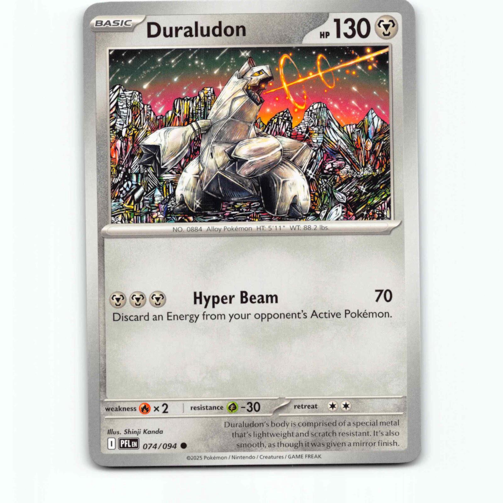 Duraludon 074/094 Pokémon PFL EN Phantasmal Flames Pokemon Kort Mega Evolution