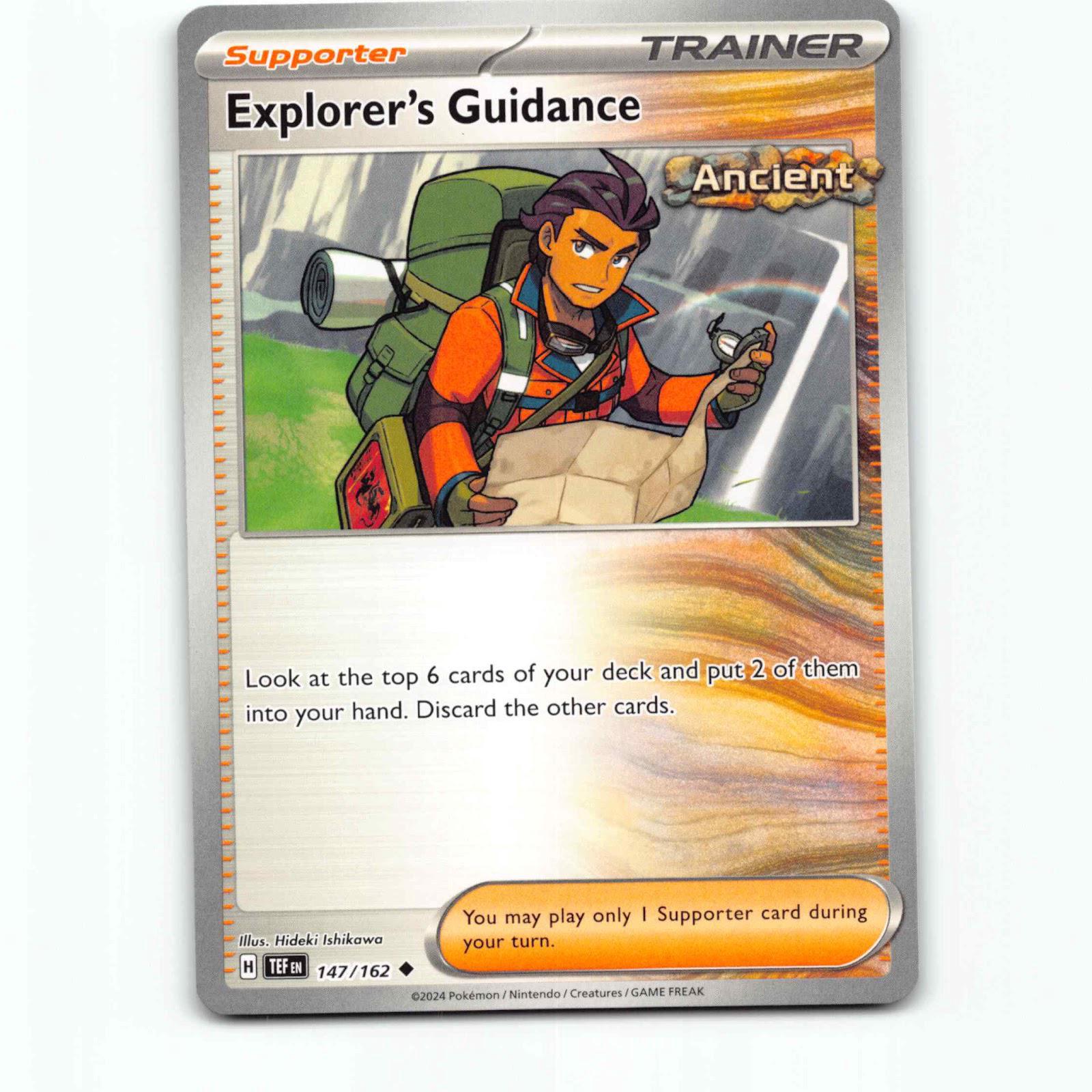 Explorer's Guidance 147/162 Pokémon TEF EN Temporal Forces Pokemon Kort Scarlet