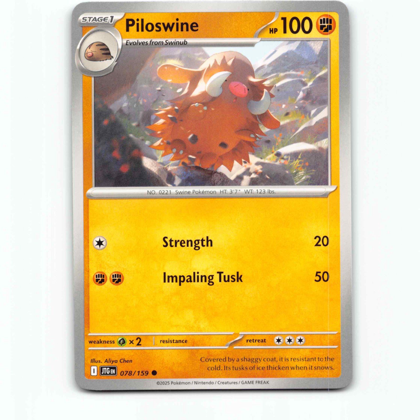 Piloswine 078/159 Pokémon JTG EN Journey Together Pokemon Kort Scarlet & Violet