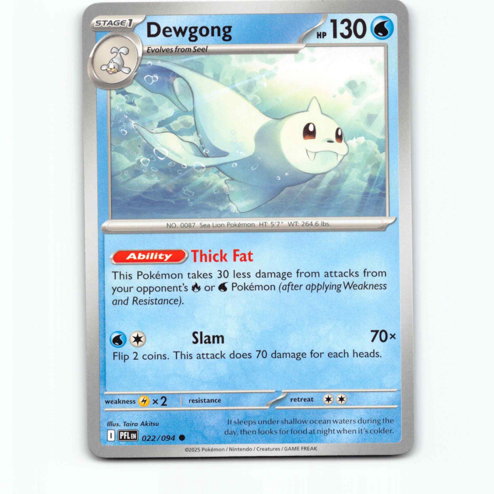 Dewgong 022/094 Pokémon PFL EN Phantasmal Flames Pokemon Kort Mega Evolution