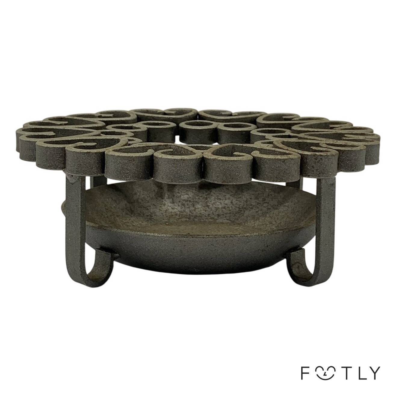 Landstingets Verkstäder Västerås Grytunderlägg Vintage Järn Grå Trivet Retro
