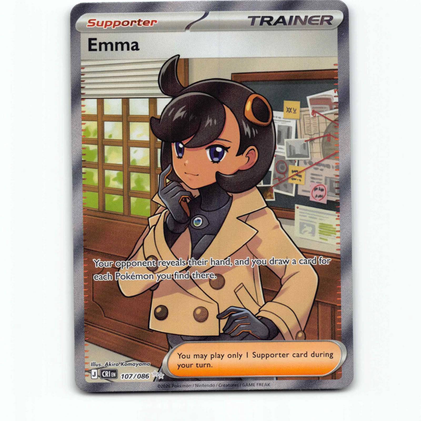 Emma 107 Ultra Rare Pokémon CRI EN 107/086 Chaos Rising Pokemon Kort
