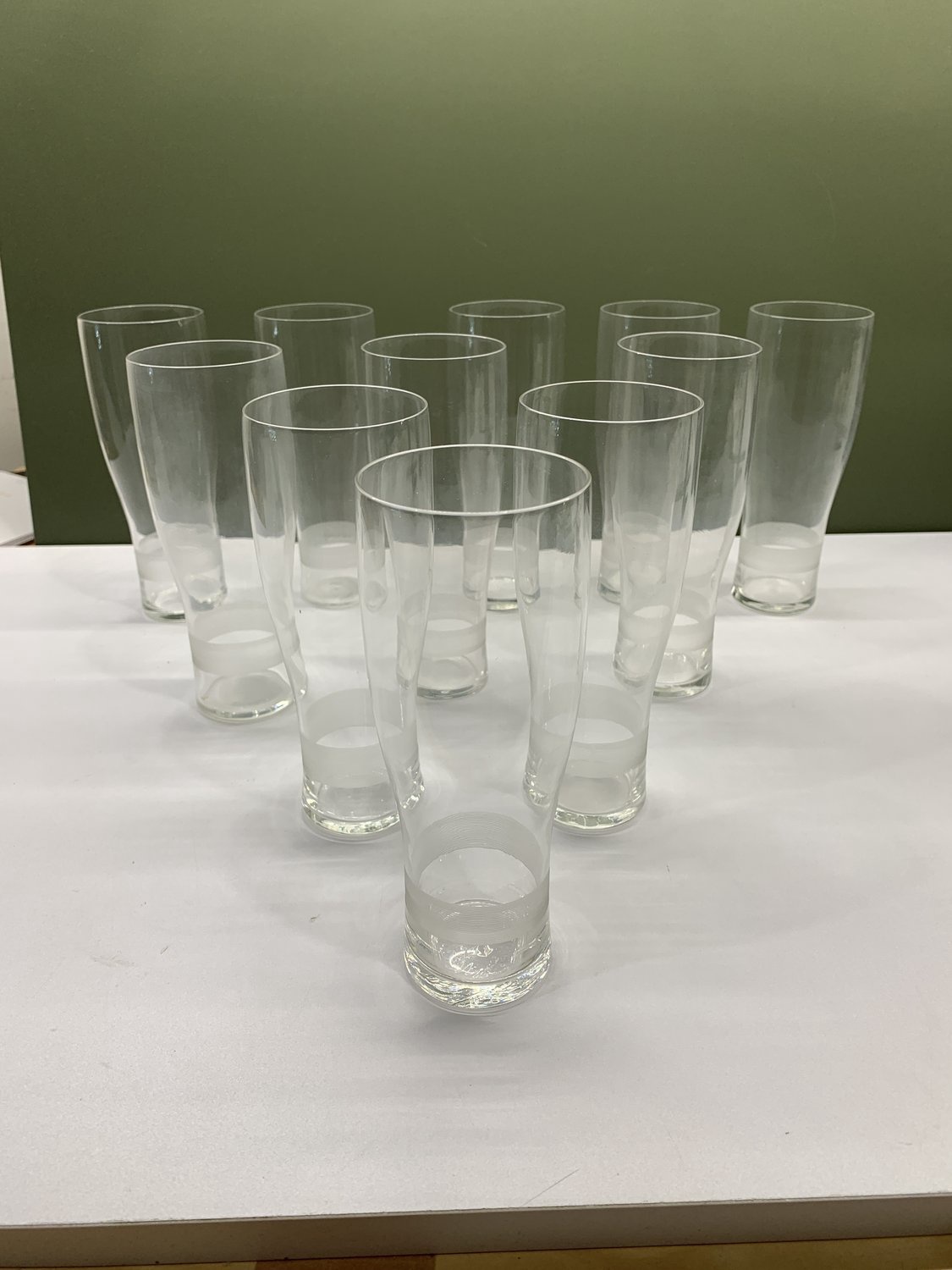 11 st Ölglas Klarglas Frostad Rand Modern Design