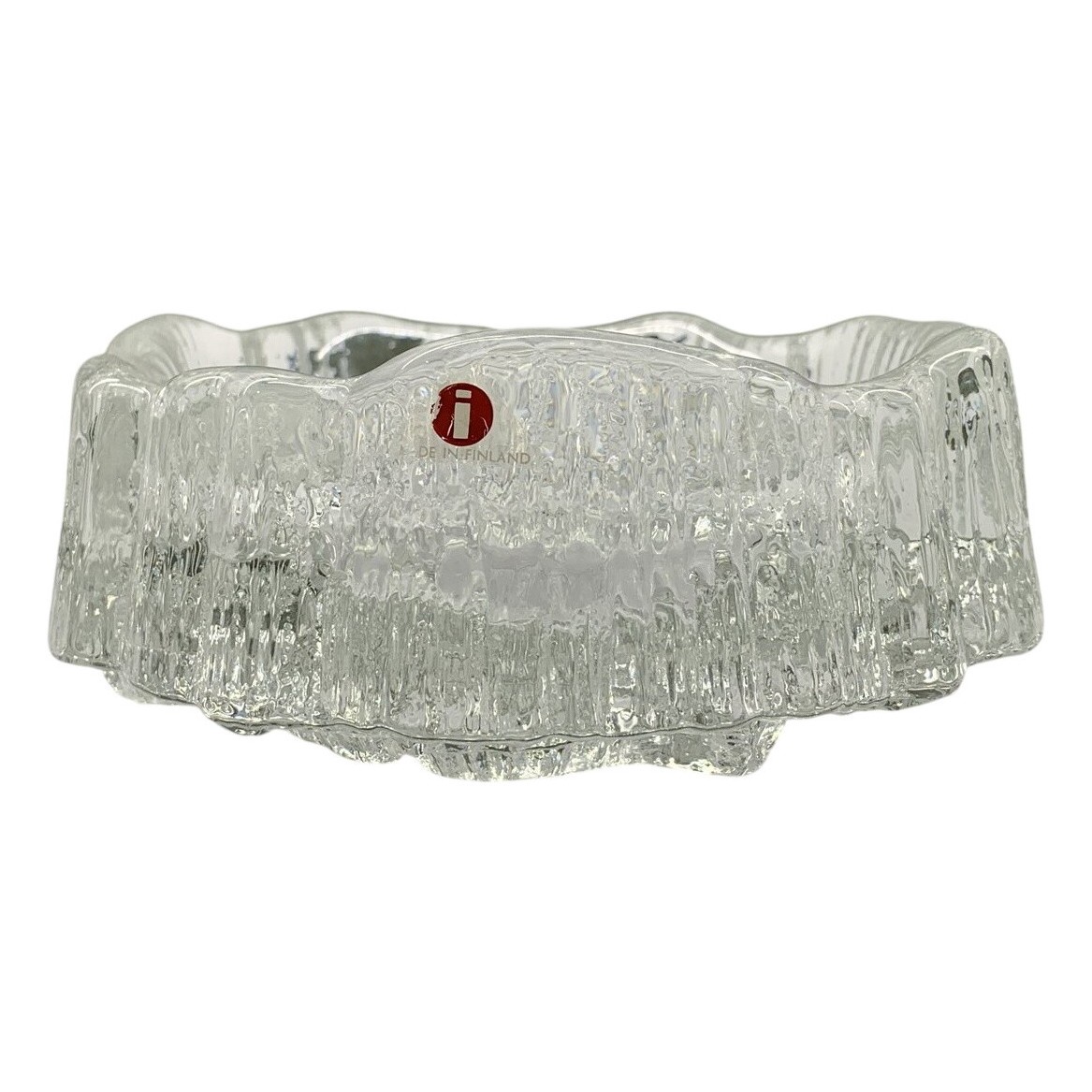 Iittala Seita Skål Tapio Wirkkala Designglas Isstruktur Klar Finland Retro