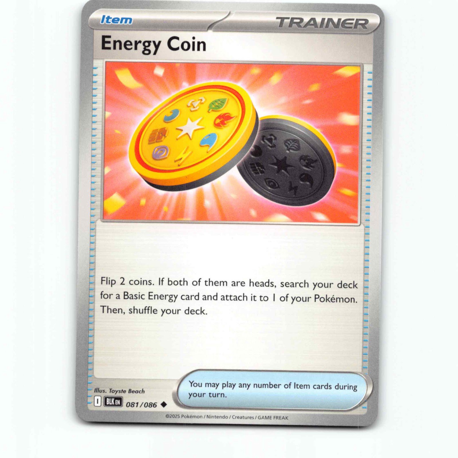 Energy Coin 081/086 Pokémon BLK EN Black Bolt Pokemon Kort Scarlet & Violet
