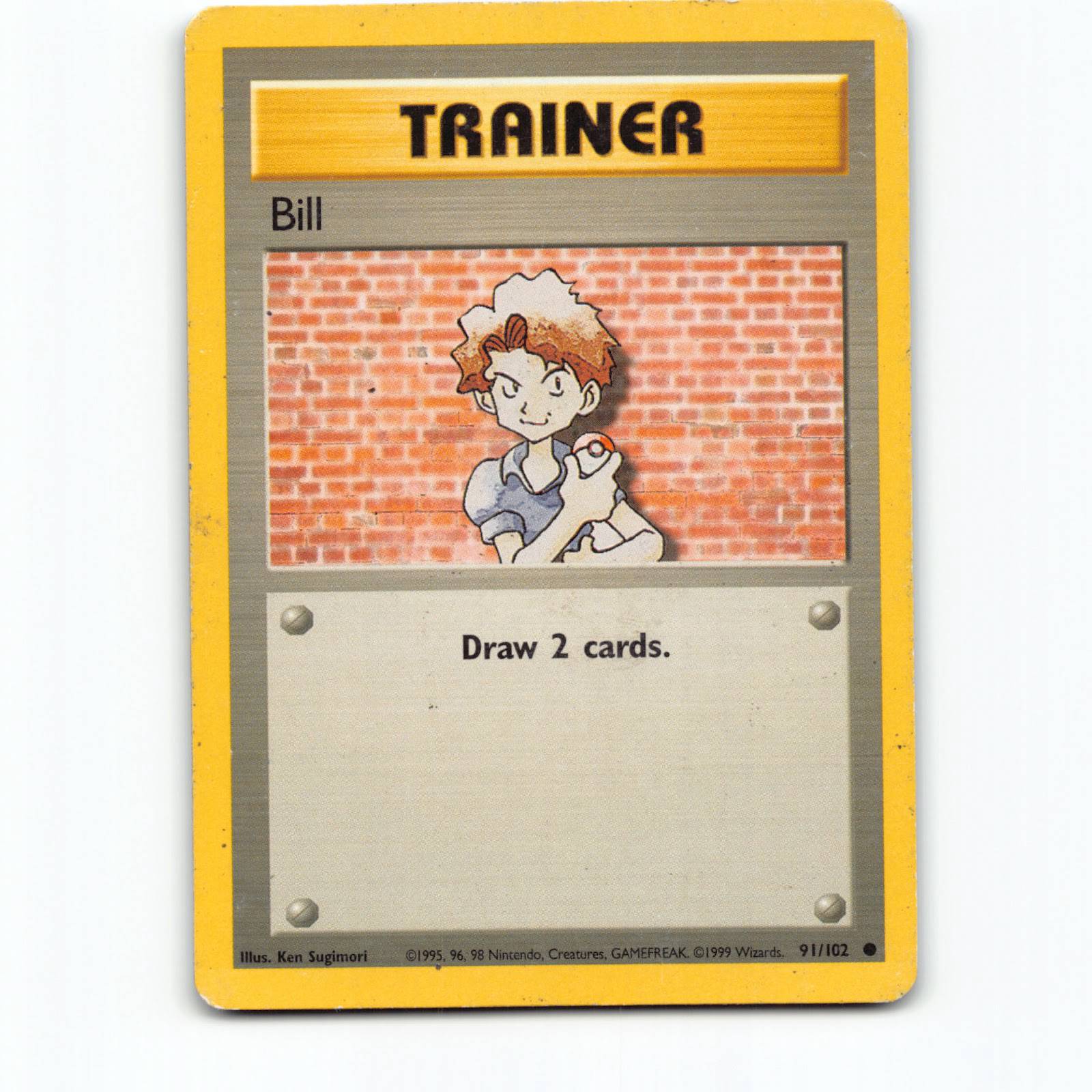 Pokémon Bill BS EN 091/102 Pokemon Kort Base Set Wizards of The Coast