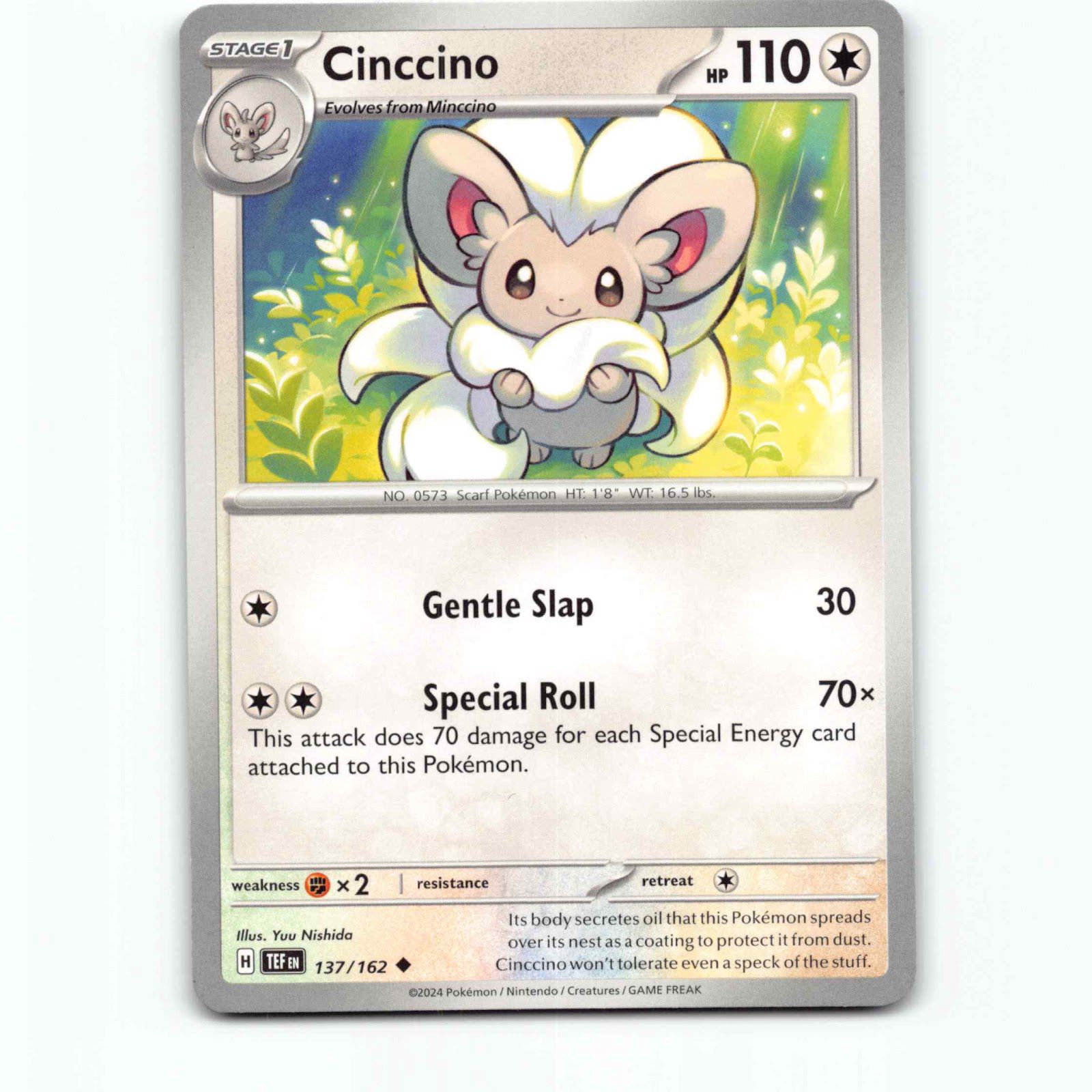 Cinccino 137/162 Pokémon TEF EN Temporal Forces Pokemon Kort Scarlet & Violet