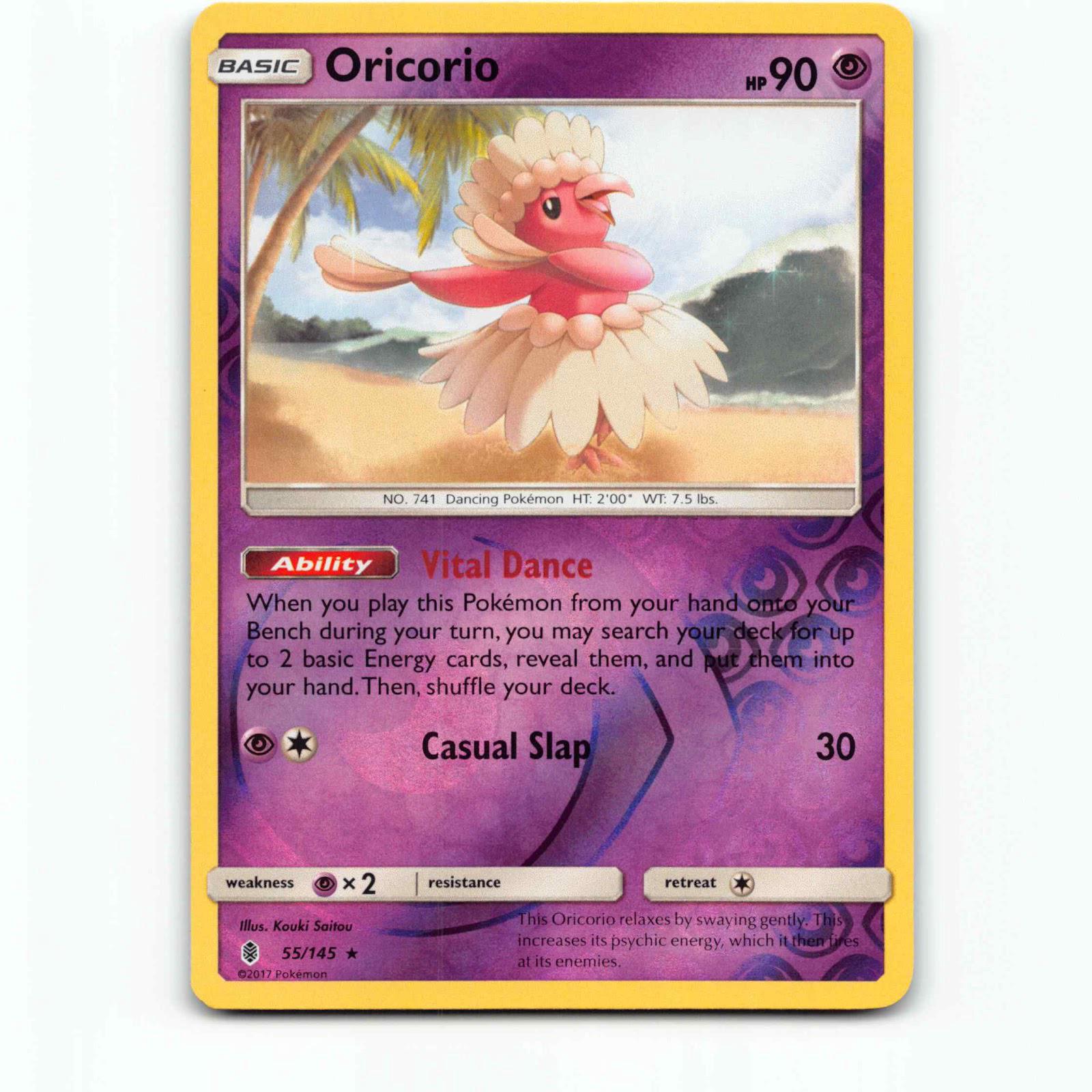 Oricorio 55 Reverse Holo Pokémon GRI EN 55/145 Guardians Rising Pokemon Kort